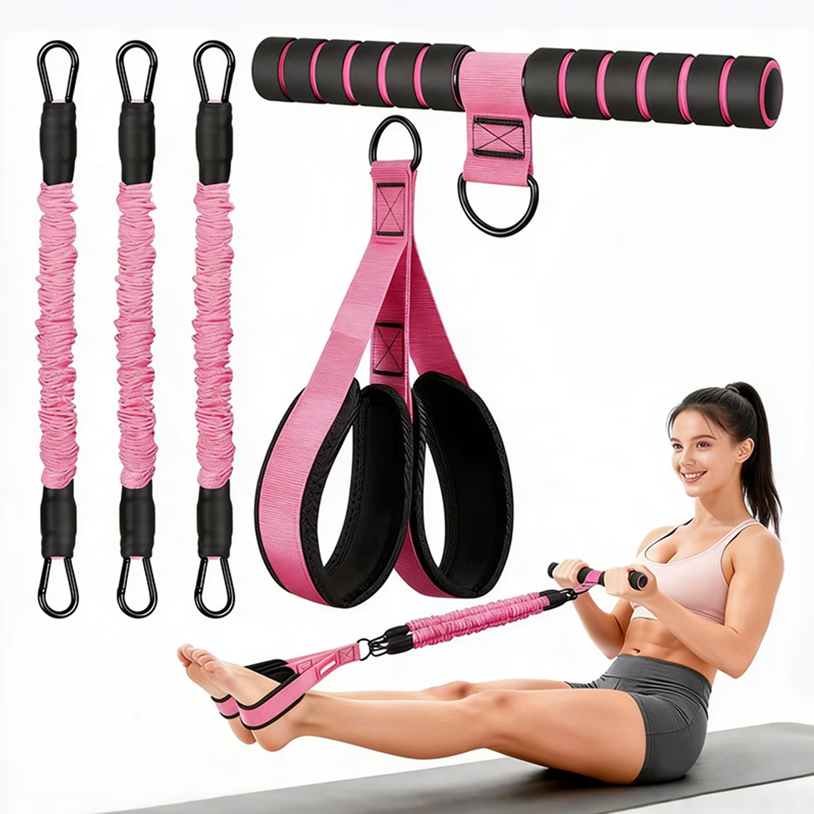 AddWin L10 Resistance Pedal Bands Full-Body Workout Kit