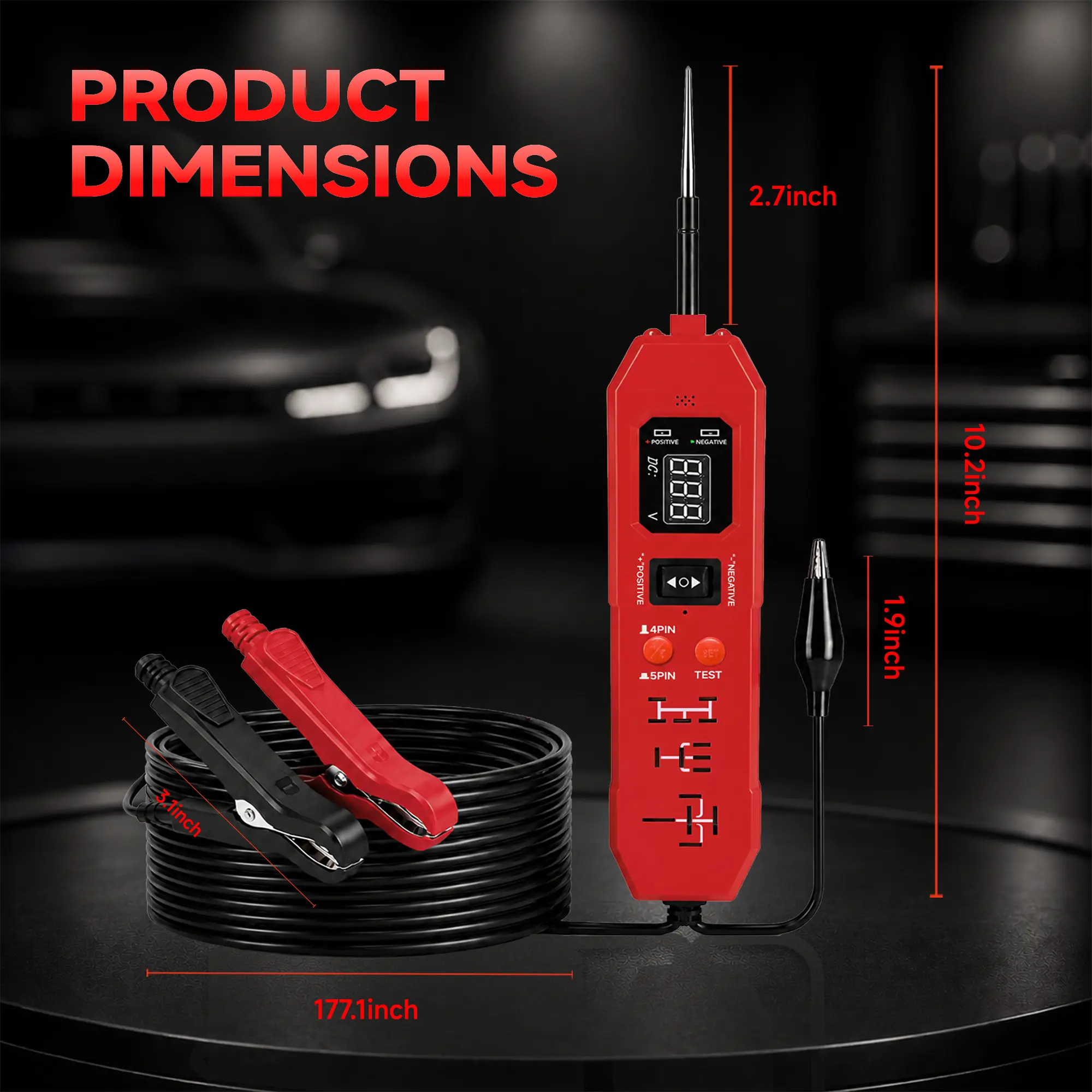 3.5-36V Automotive Circuit Tester with LED Light