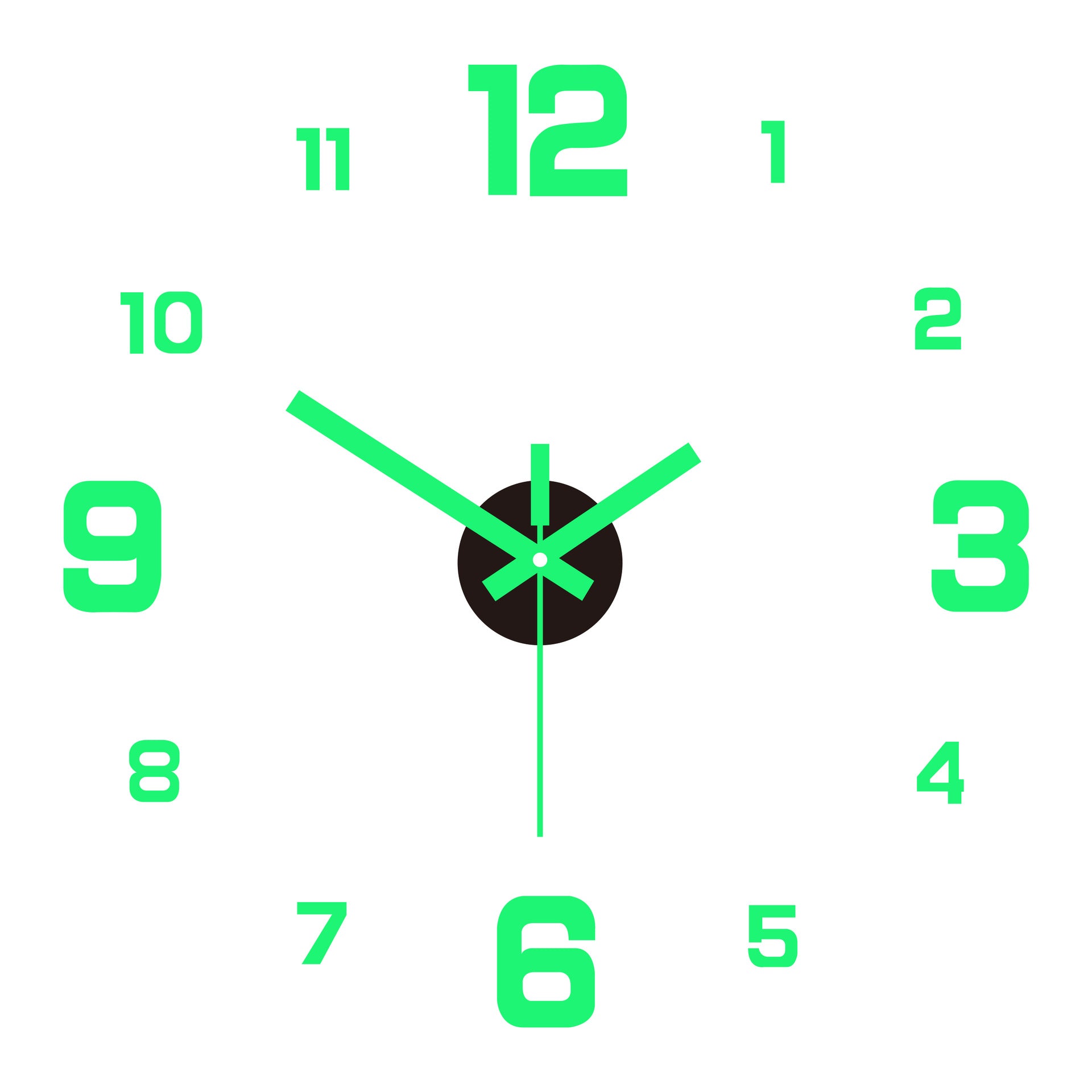 2026 HOT SALE 3D DIY Luminous Acrylic Wall Clock Set