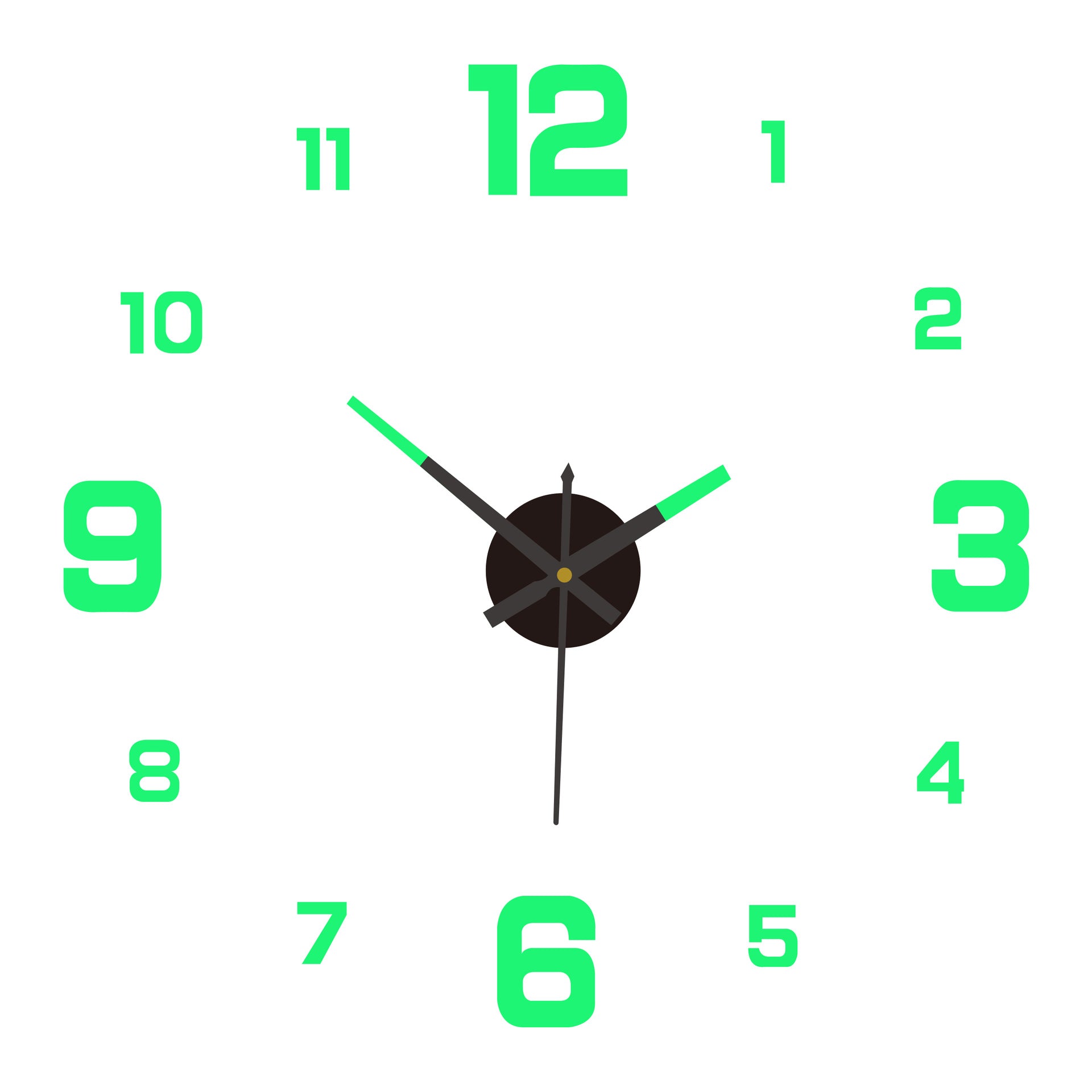 2026 HOT SALE 3D DIY Luminous Acrylic Wall Clock Set