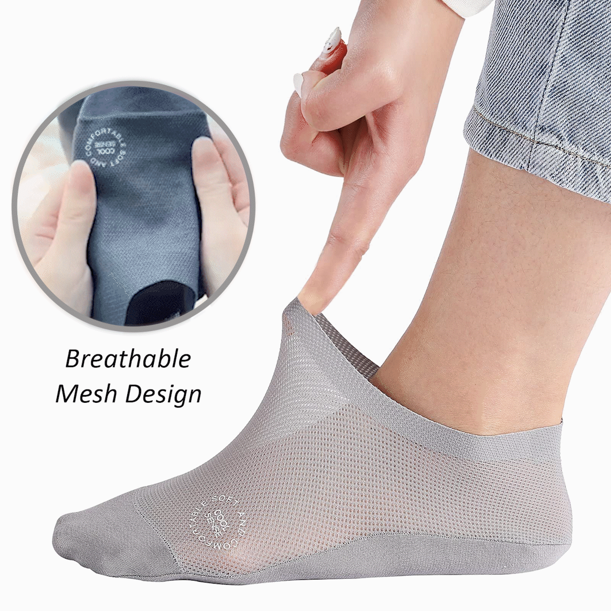 🔥Ultra Thin Liner Non Slip No Show Socks