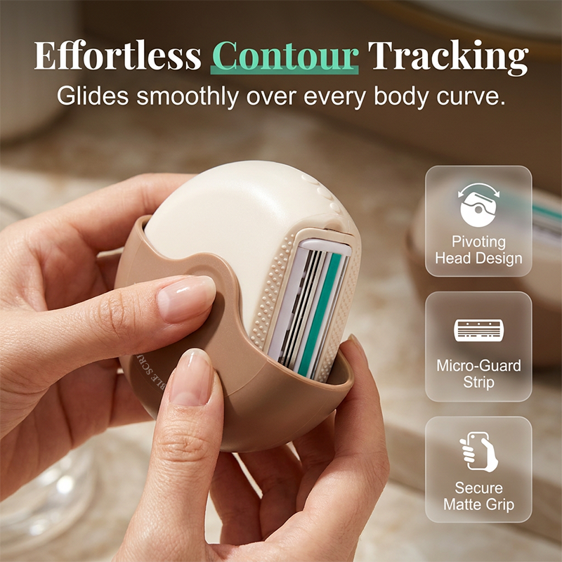 Buy 1 Get 1 Free Portable 3-Layer Hair Shaver with Rotating Cover