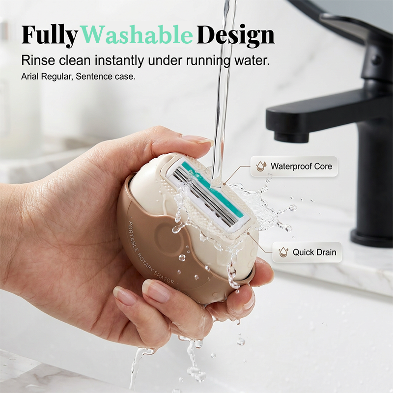 Buy 1 Get 1 Free Portable 3-Layer Hair Shaver with Rotating Cover