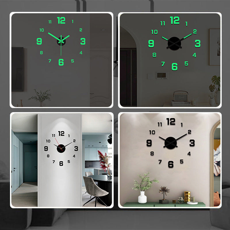 2026 HOT SALE 3D DIY Luminous Acrylic Wall Clock Set