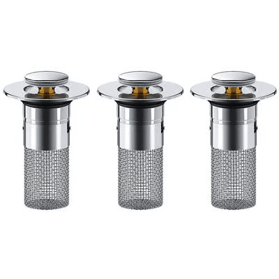 Bathroom Sink Drain Strainer Pop Up Sink Hair Catcher 3.15 Inch Removable Stainless Steel Filter Basket Sink Stopper Replacement Anti Clog Drain Filter Wash Basin Debris Capture Tool for Bathroom