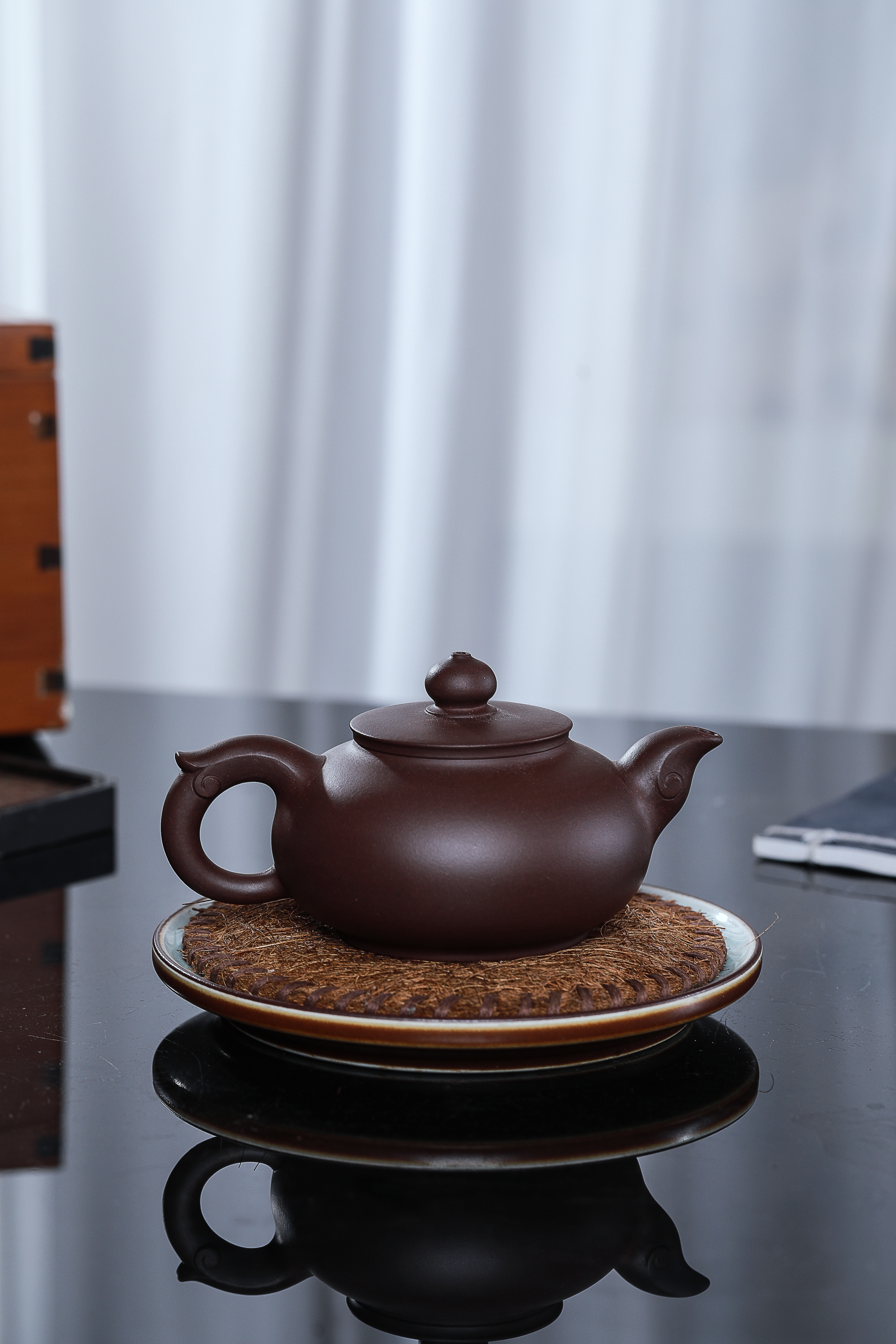 玉如意宜兴原矿紫砂壶宜兴丁蜀镇本地紫泥泥料小林手工制作300CC Jade Ruyi Yixing Original Ore Purple Clay Teapot, Local Purple Clay from Dingshu Town, Yixing, Handmade by Xiao Lin, 300CC