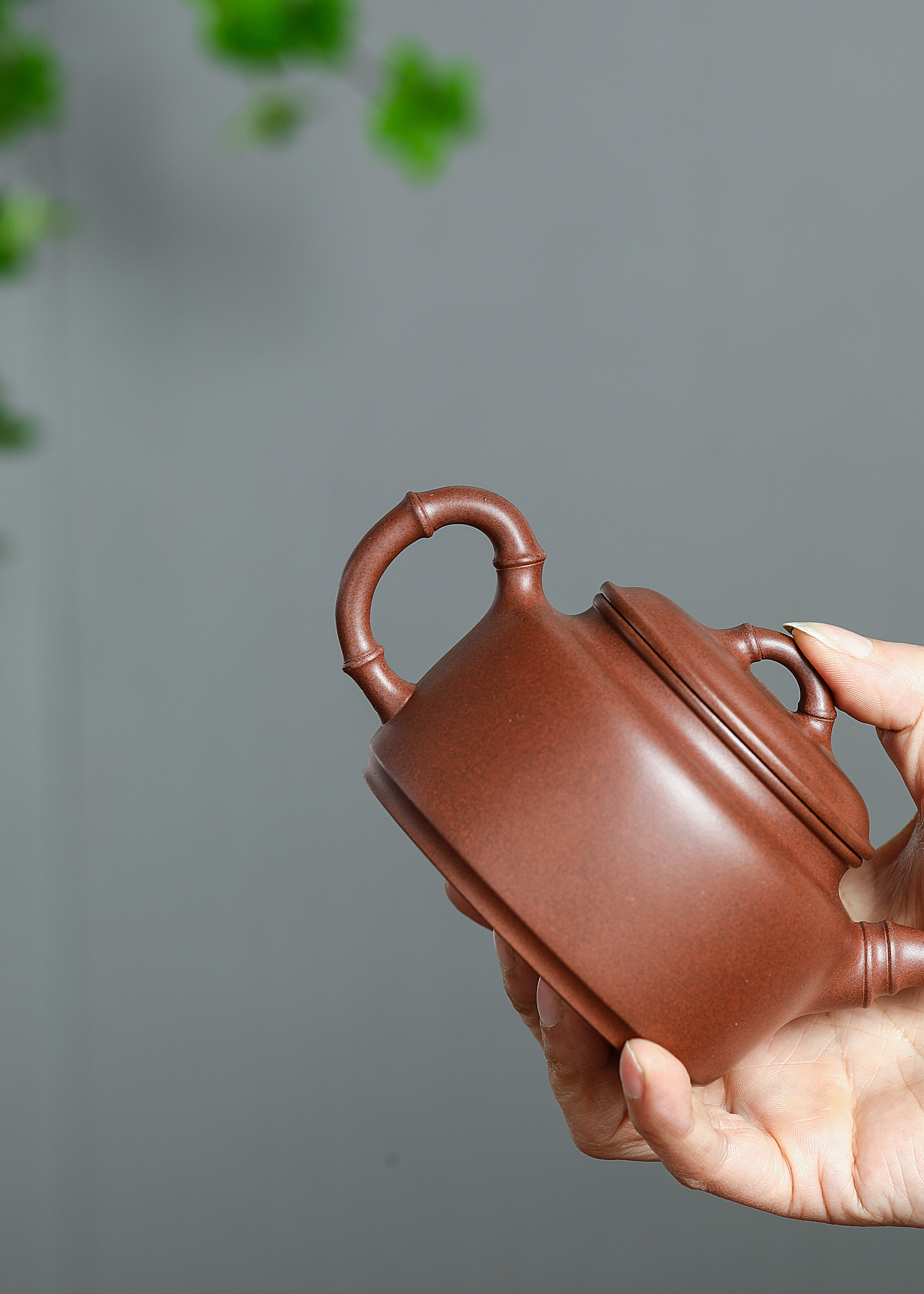 德钟竹宜兴原矿紫砂壶铁星泥泥料丁亦琴手工制作230CC Dezhong Bamboo Yixing Original Ore Purple Clay Teapot, Tiexing Clay Material, Handmade by Ding Yiqin, 230CC