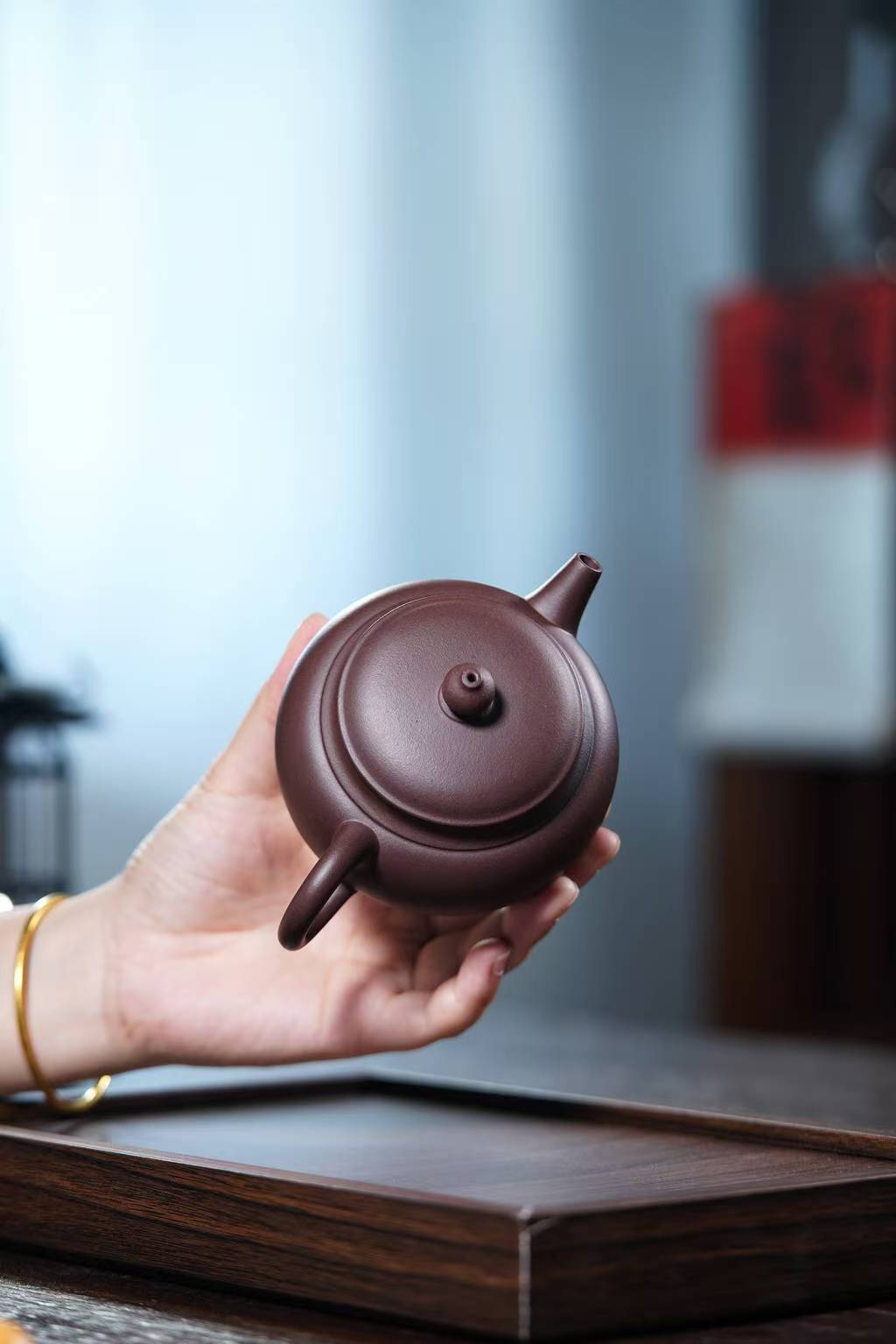 腹古宜兴原矿紫砂壶宜兴丁蜀镇本地紫泥泥料小林手工制作240CC Fugu Yixing Original Mine Purple Clay Teapot, Local Purple Clay from Dingshu Town, Yixing, Handmade by Xiaolin, 240CC