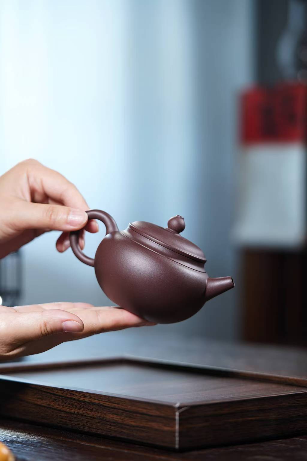 腹古宜兴原矿紫砂壶宜兴丁蜀镇本地紫泥泥料小林手工制作240CC Fugu Yixing Original Mine Purple Clay Teapot, Local Purple Clay from Dingshu Town, Yixing, Handmade by Xiaolin, 240CC