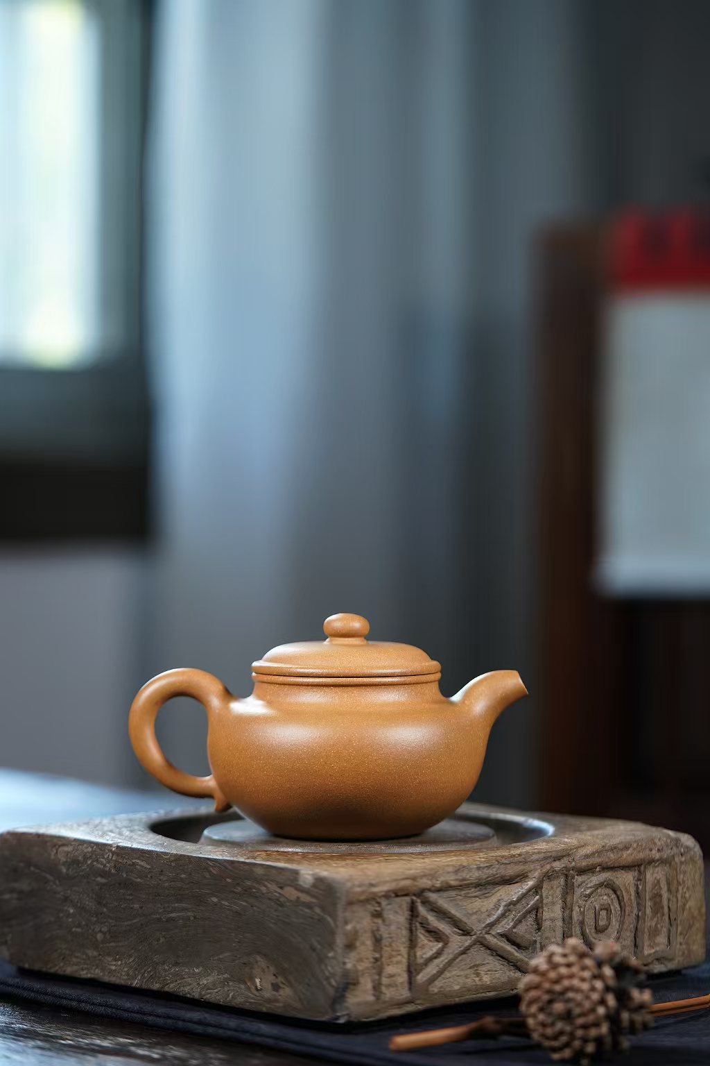 仿古壶宜兴原矿紫砂壶黄金段泥料小林手工制作220CC Antique-style Yixing Original Ore Purple Clay Teapot, Golden Duan Clay Material, Handmade by Xiao Lin, 220CC