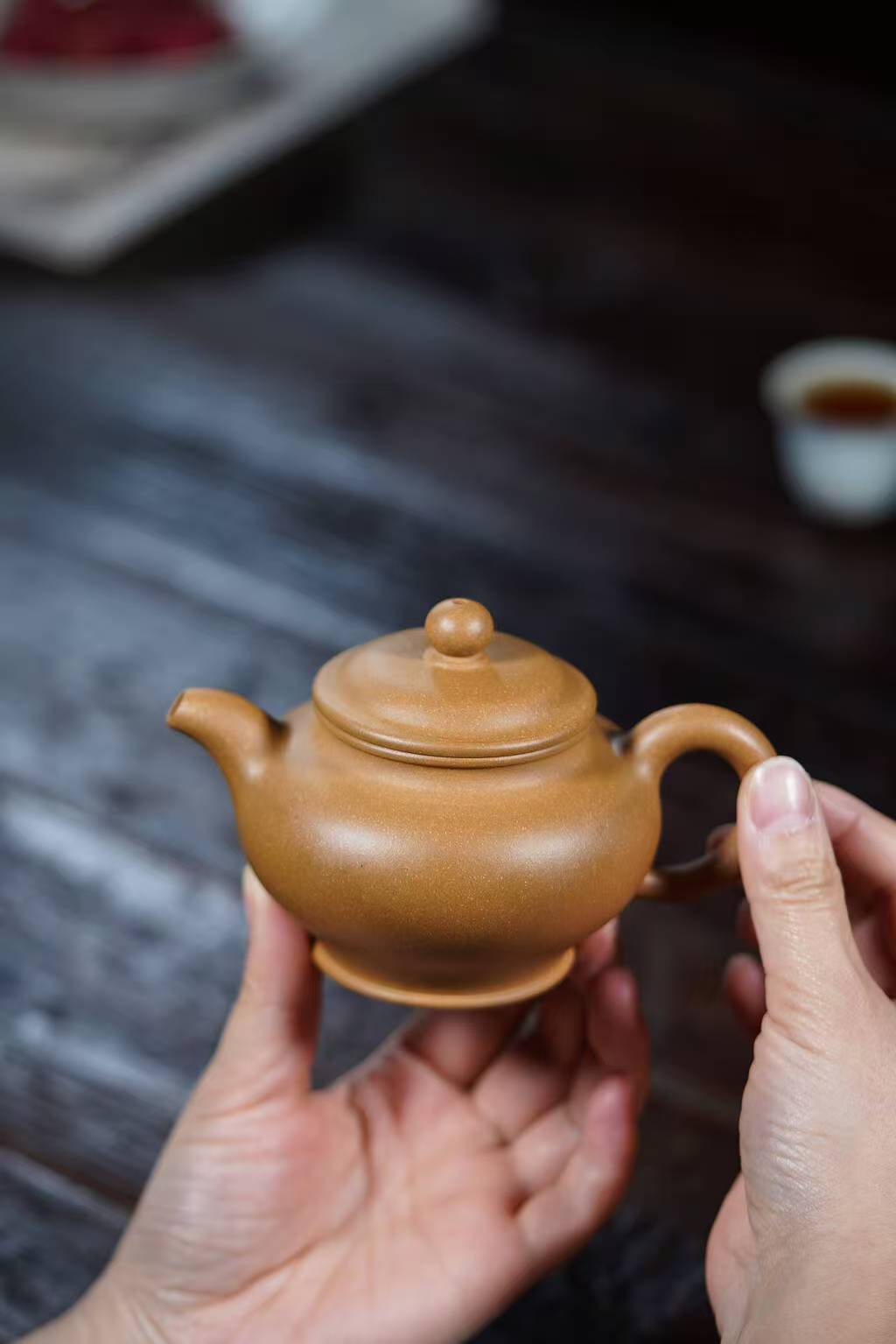 掇只宜兴原矿紫砂壶黄金段泥料小林手工制作210CC Duozhi Yixing Original Mine Purple Clay Teapot, Golden Duan Clay, Handmade by Xiaolin, 210CC