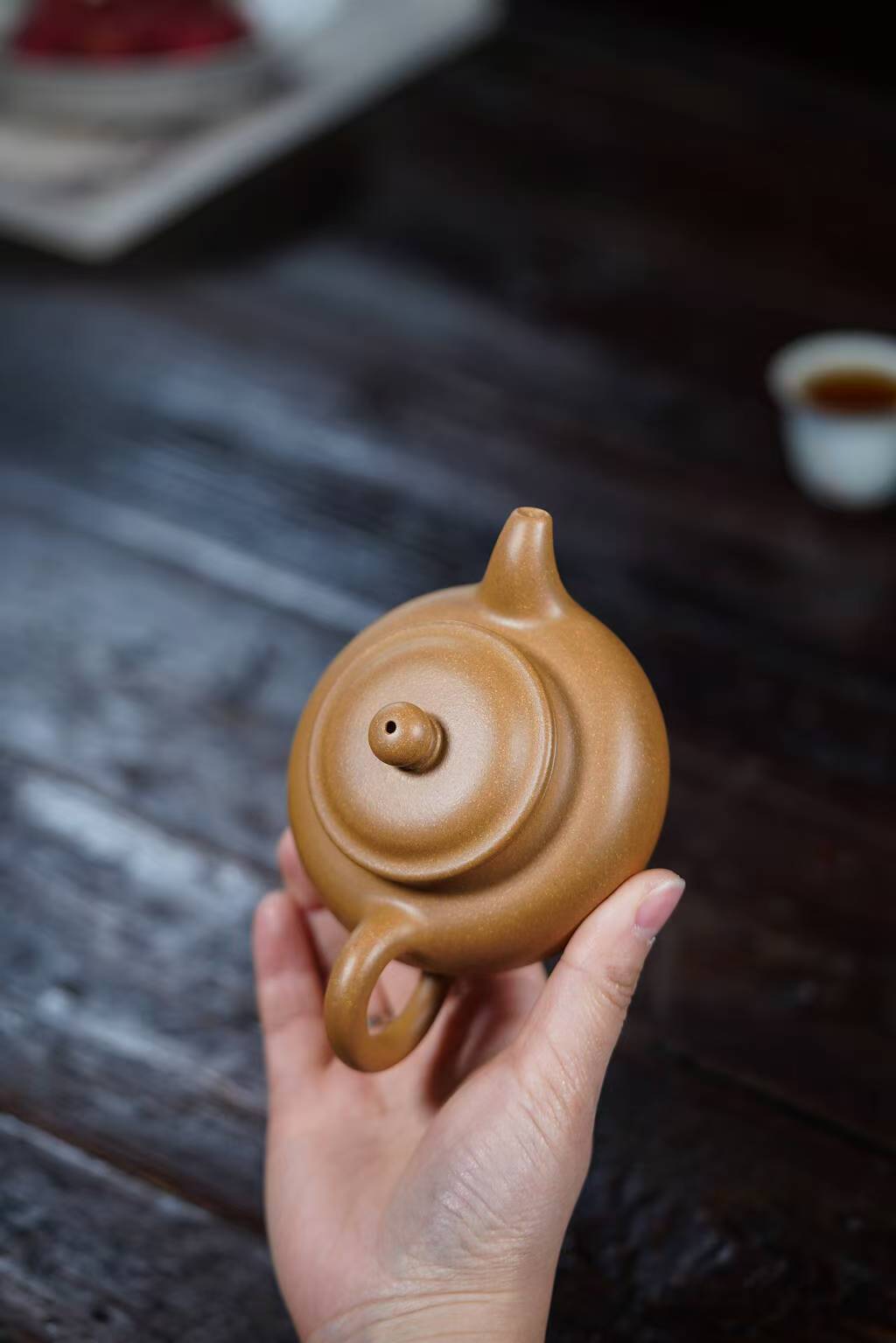 掇只宜兴原矿紫砂壶黄金段泥料小林手工制作210CC Duozhi Yixing Original Mine Purple Clay Teapot, Golden Duan Clay, Handmade by Xiaolin, 210CC