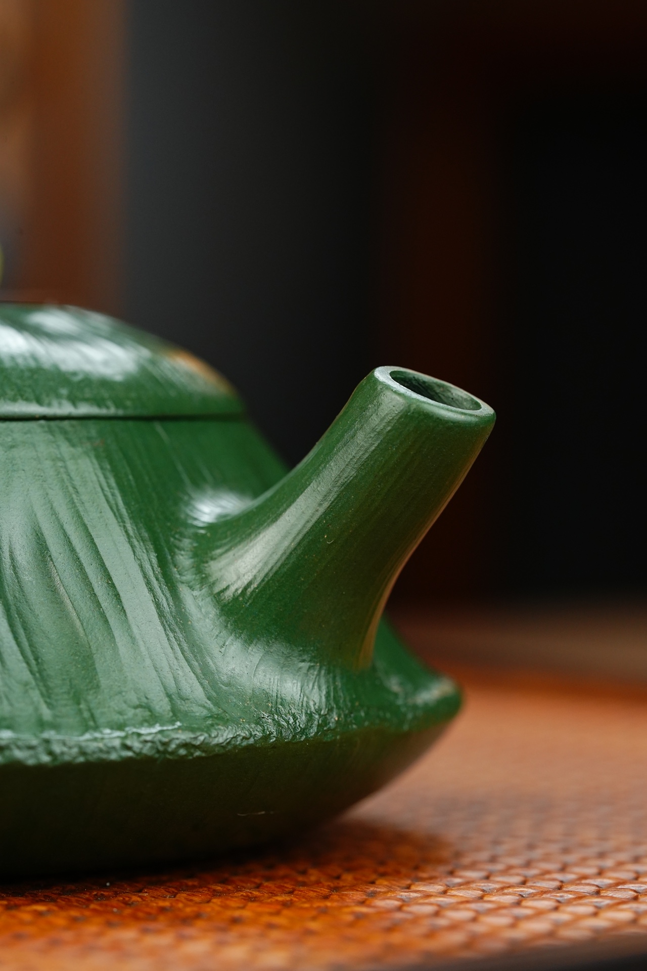 蛙趣莲蓬宜兴紫砂壶原矿绿泥泥料220CC Frog Fun Lotus Pod Yixing Zisha Teapot Original Ore Green Clay Material 220CC