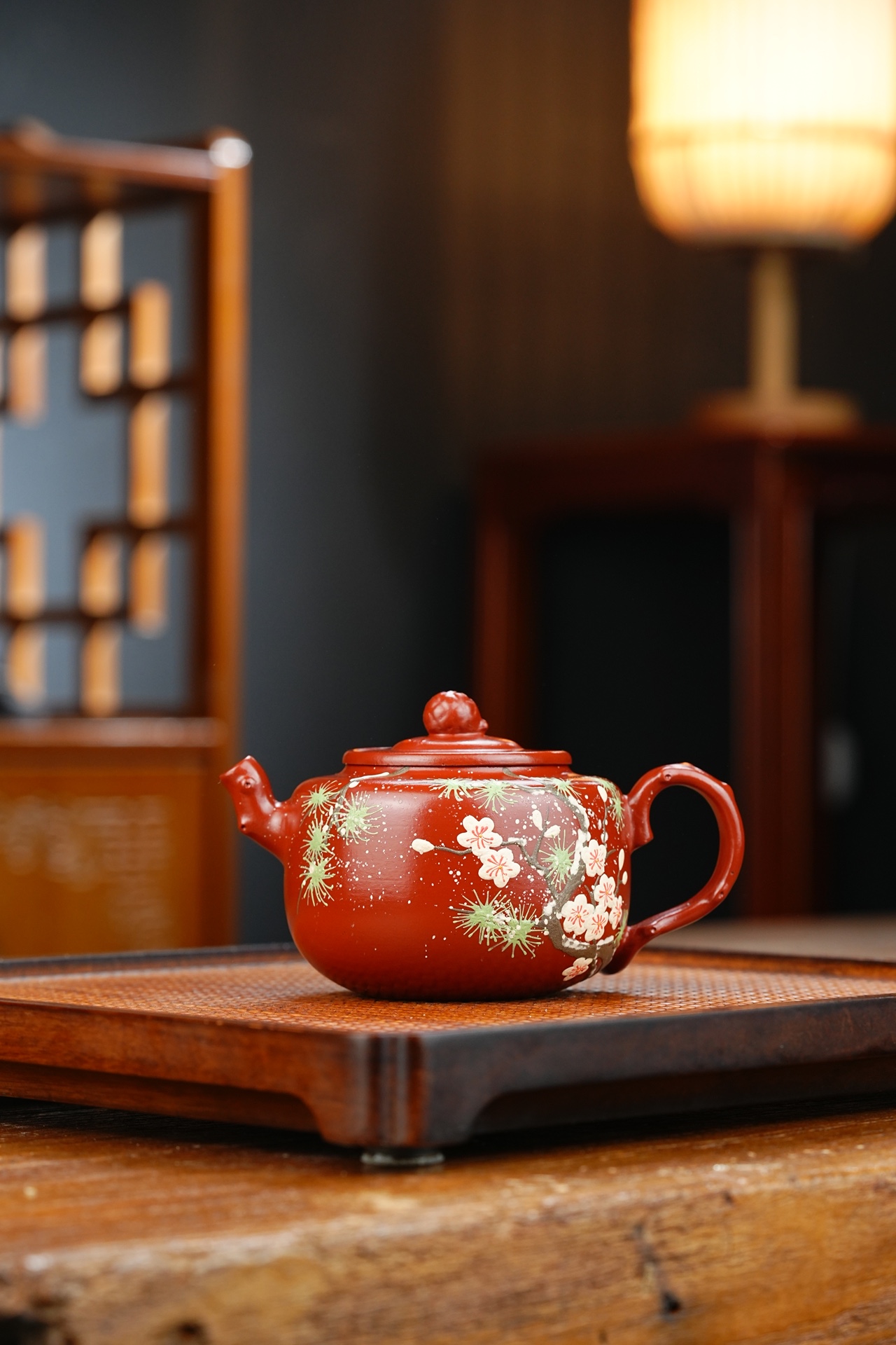 松果宜兴紫砂壶原矿大红袍泥料210CC Songguo Yixing Zisha Teapot Original Ore Dahongpao Clay 210CC