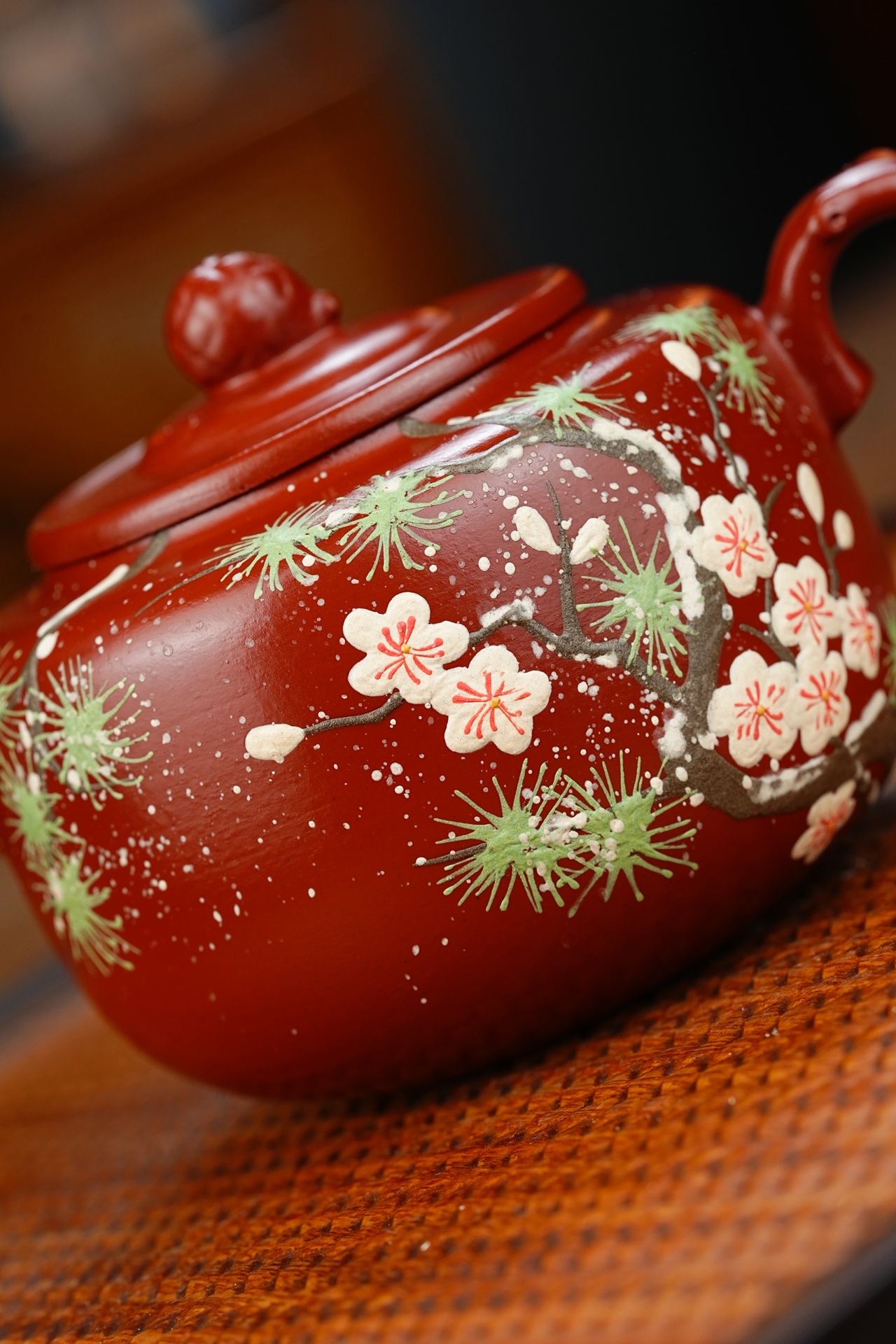 松果宜兴紫砂壶原矿大红袍泥料210CC Songguo Yixing Zisha Teapot Original Ore Dahongpao Clay 210CC