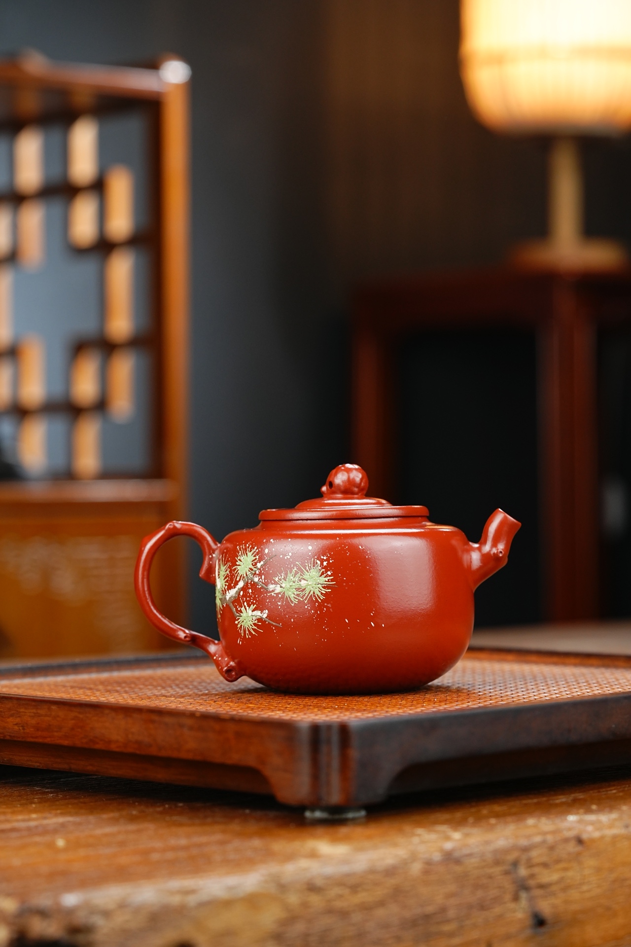 松果宜兴紫砂壶原矿大红袍泥料210CC Songguo Yixing Zisha Teapot Original Ore Dahongpao Clay 210CC