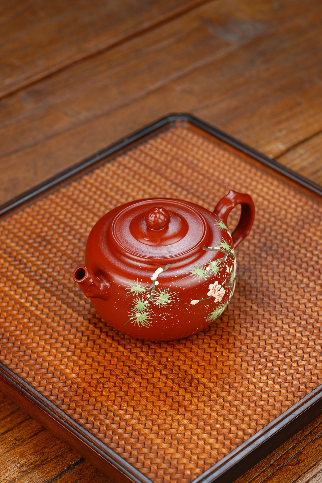 松果宜兴紫砂壶原矿大红袍泥料210CC Songguo Yixing Zisha Teapot Original Ore Dahongpao Clay 210CC