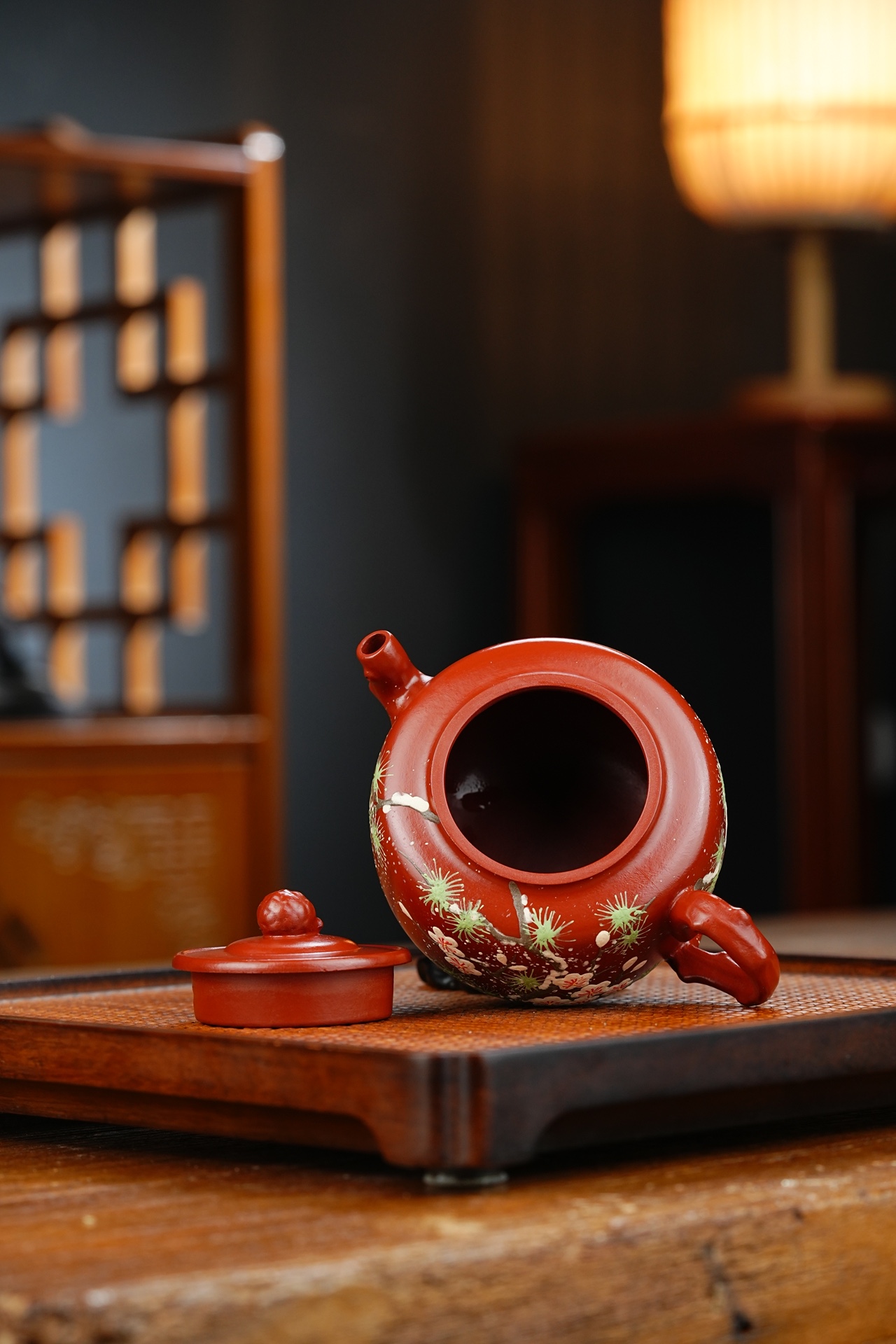 松果宜兴紫砂壶原矿大红袍泥料210CC Songguo Yixing Zisha Teapot Original Ore Dahongpao Clay 210CC