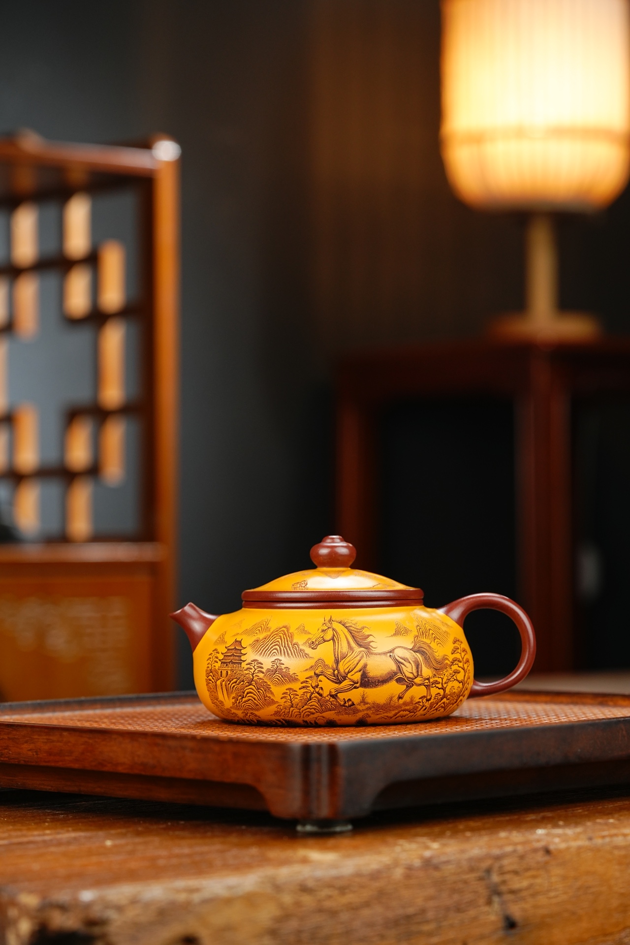 双色寒江宜兴紫砂壶原矿龙血砂泥料200CC Two-tone Cold River Yixing Purple Clay Teapot Original Ore Dragon Blood Sand Clay 200CC