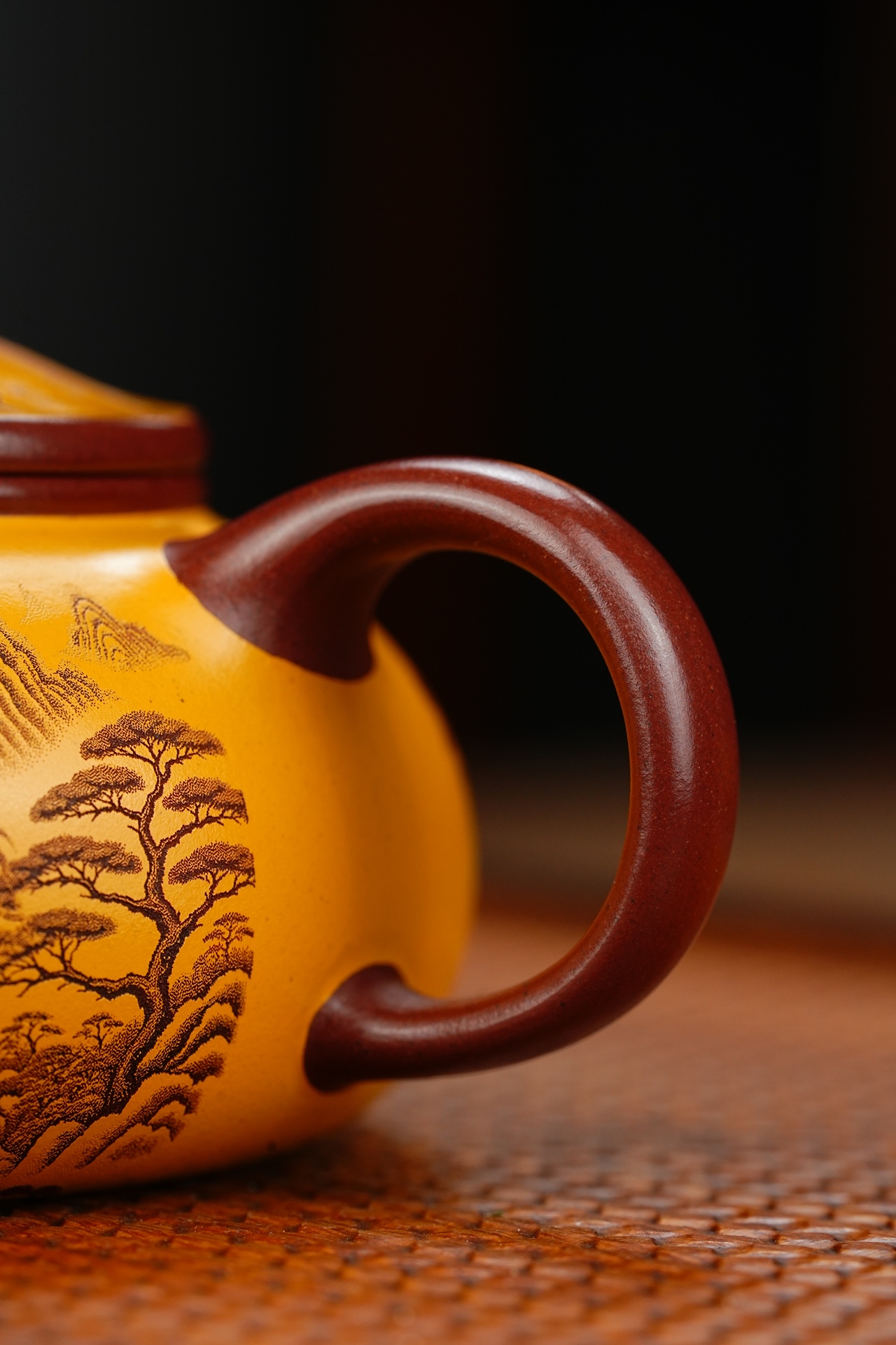 双色寒江宜兴紫砂壶原矿龙血砂泥料200CC Two-tone Cold River Yixing Purple Clay Teapot Original Ore Dragon Blood Sand Clay 200CC