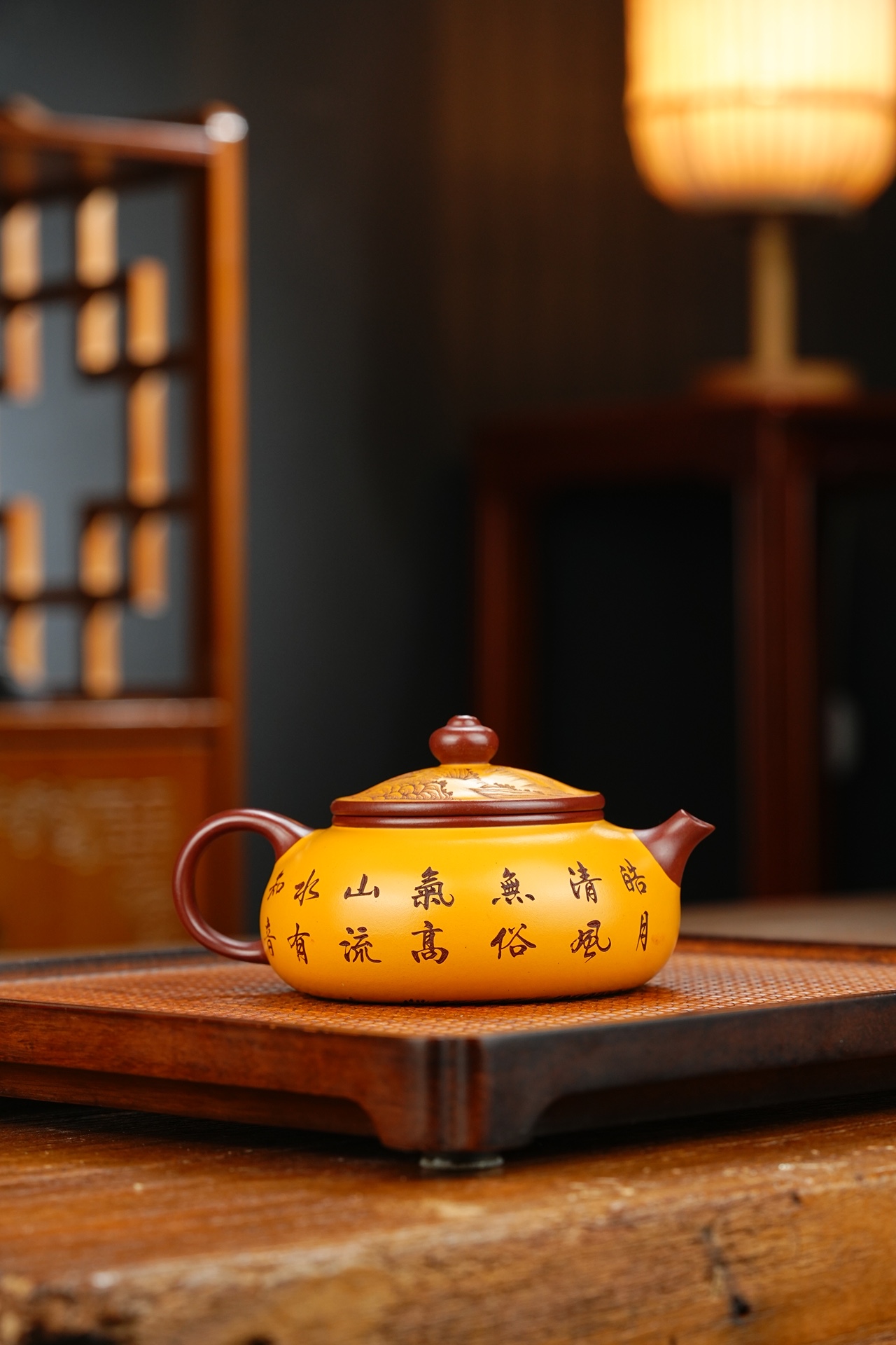 双色寒江宜兴紫砂壶原矿龙血砂泥料200CC Two-tone Cold River Yixing Purple Clay Teapot Original Ore Dragon Blood Sand Clay 200CC