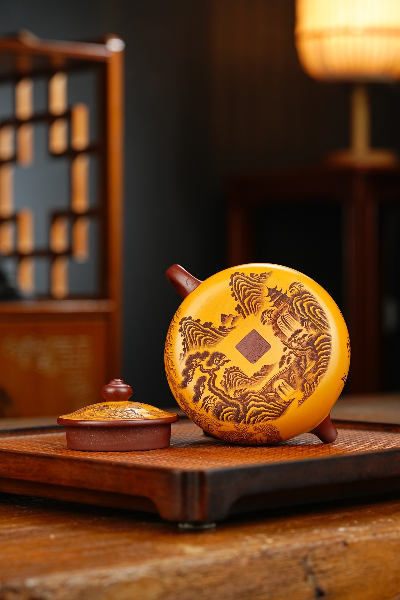 双色寒江宜兴紫砂壶原矿龙血砂泥料200CC Two-tone Cold River Yixing Purple Clay Teapot Original Ore Dragon Blood Sand Clay 200CC