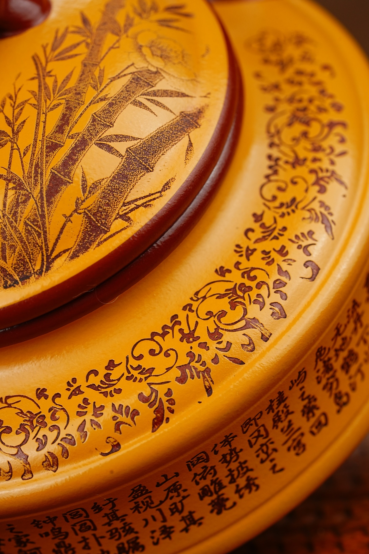 清风竹鼓宜兴紫砂壶原矿龙血砂泥料230CC Qingfeng Bamboo Drum Yixing Zisha Teapot Original Ore Dragon Blood Sand Clay 230CC