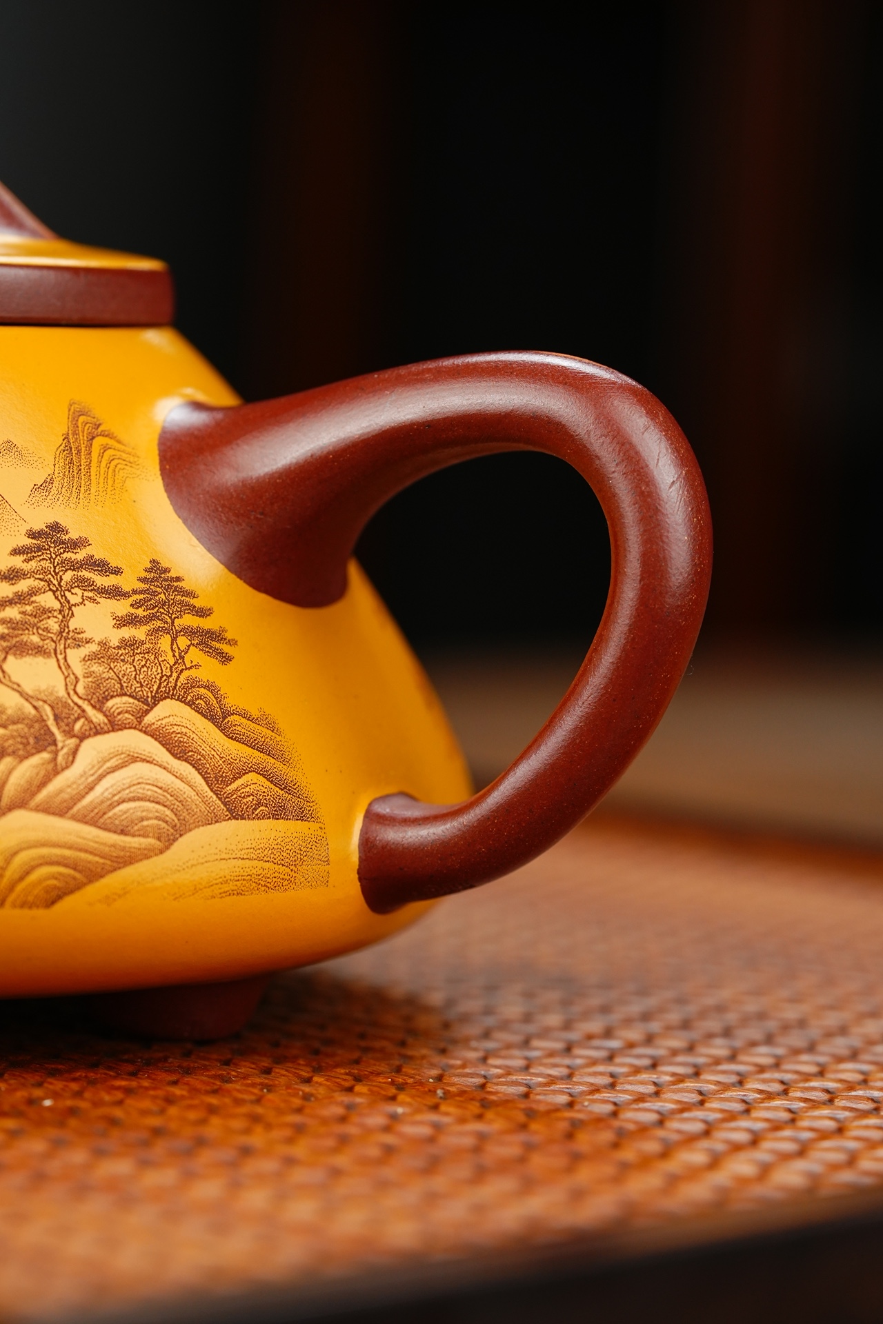 子冶石瓢宜兴紫砂壶原矿龙血砂泥料280CC Zi Ye Shí Piáo Yixing Zisha Teapot, Original Ore Dragon Blood Sand Clay, 280CC