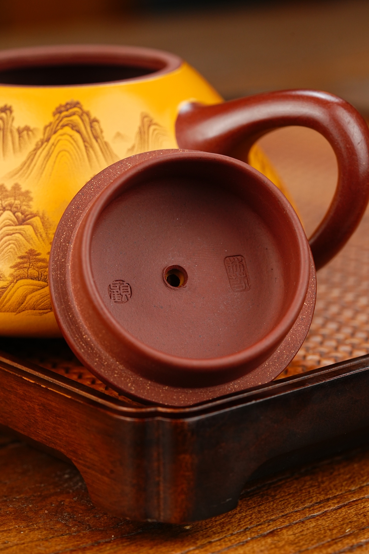 子冶石瓢宜兴紫砂壶原矿龙血砂泥料280CC Zi Ye Shí Piáo Yixing Zisha Teapot, Original Ore Dragon Blood Sand Clay, 280CC