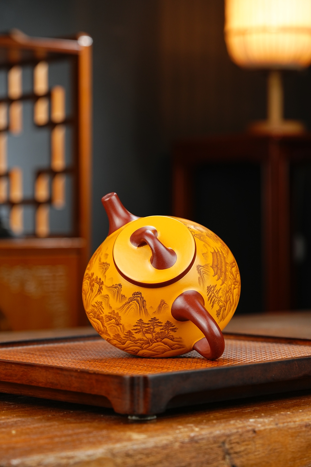 子冶石瓢宜兴紫砂壶原矿龙血砂泥料280CC Zi Ye Shí Piáo Yixing Zisha Teapot, Original Ore Dragon Blood Sand Clay, 280CC