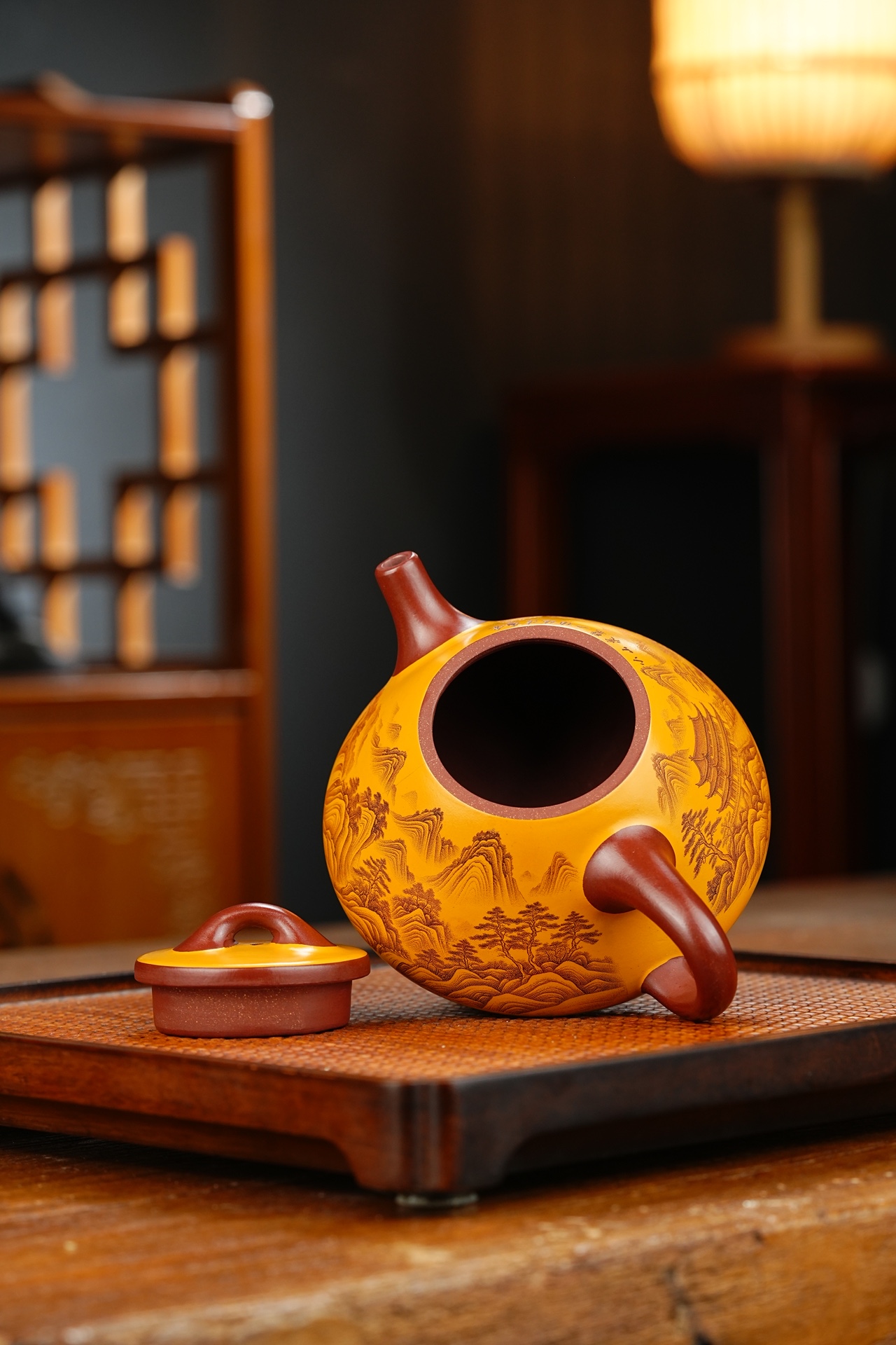 子冶石瓢宜兴紫砂壶原矿龙血砂泥料280CC Zi Ye Shí Piáo Yixing Zisha Teapot, Original Ore Dragon Blood Sand Clay, 280CC