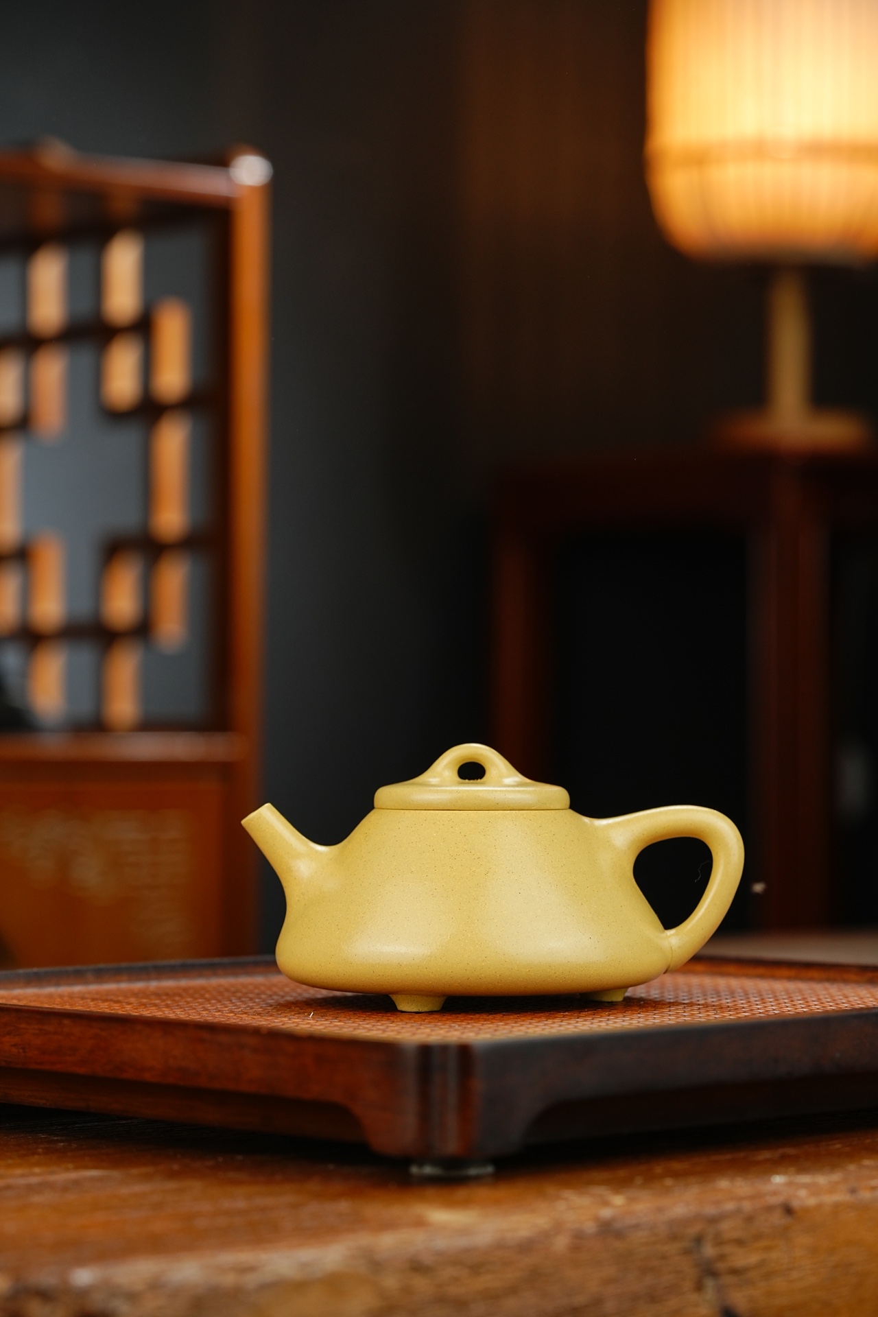 子冶石瓢宜兴紫砂壶原矿本山绿泥泥料160CC Ziye Shipiao Yixing Purple Clay Teapot Original Mine Benshan Green Clay Material 160CC
