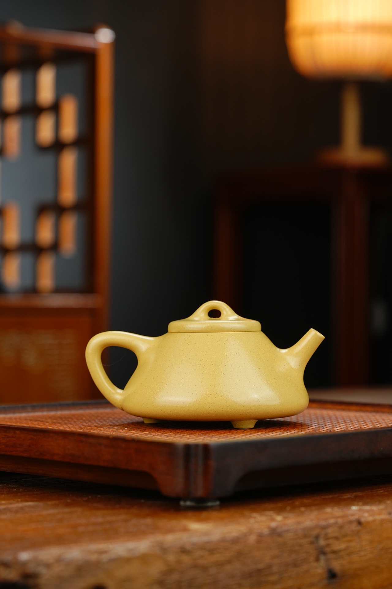 子冶石瓢宜兴紫砂壶原矿本山绿泥泥料160CC Ziye Shipiao Yixing Purple Clay Teapot Original Mine Benshan Green Clay Material 160CC