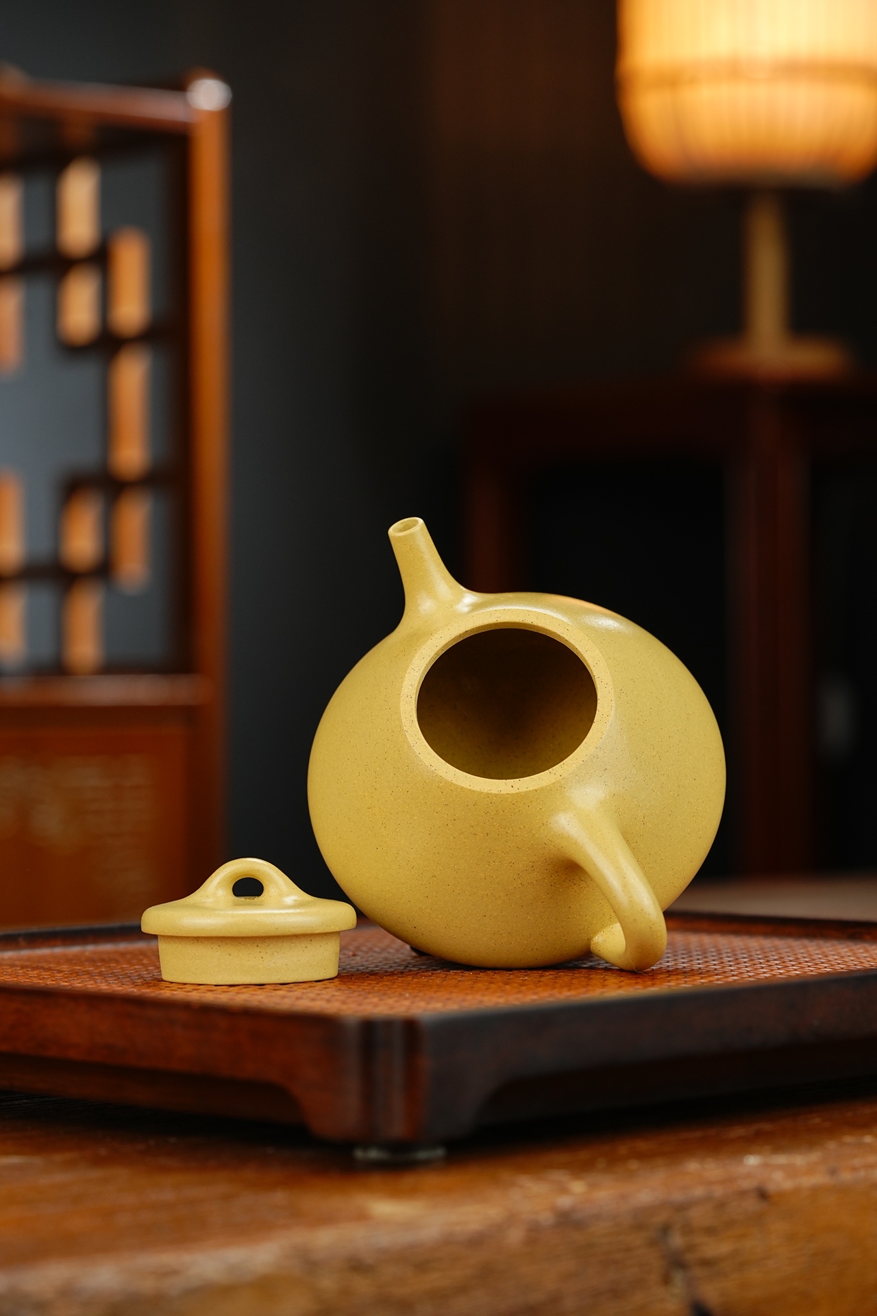 子冶石瓢宜兴紫砂壶原矿本山绿泥泥料160CC Ziye Shipiao Yixing Purple Clay Teapot Original Mine Benshan Green Clay Material 160CC