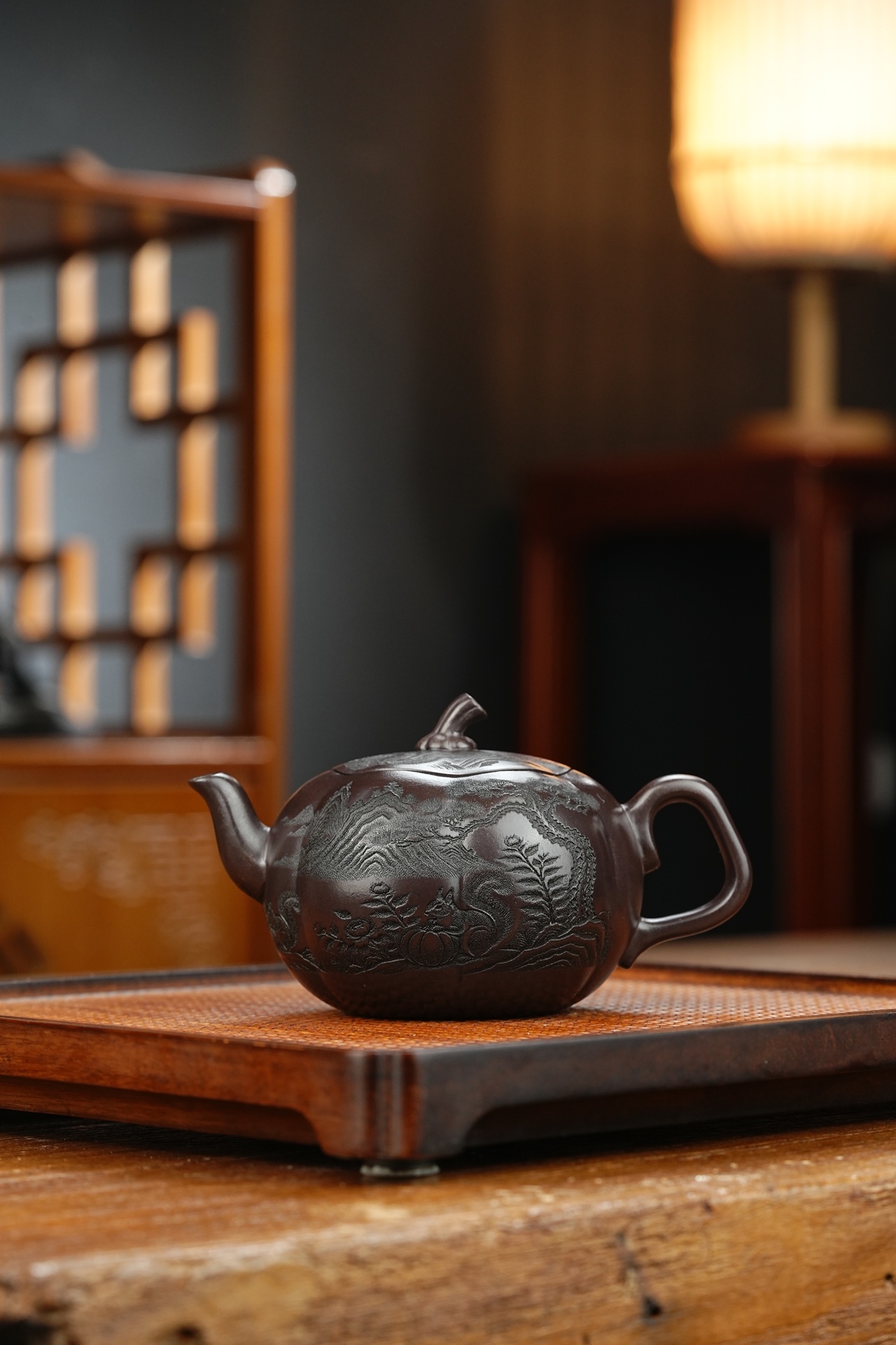 瓜趣宜兴紫砂壶原矿老紫泥泥料240CC Guaqu Yixing Zisha Teapot Original Ore Old Purple Clay Material 240CC
