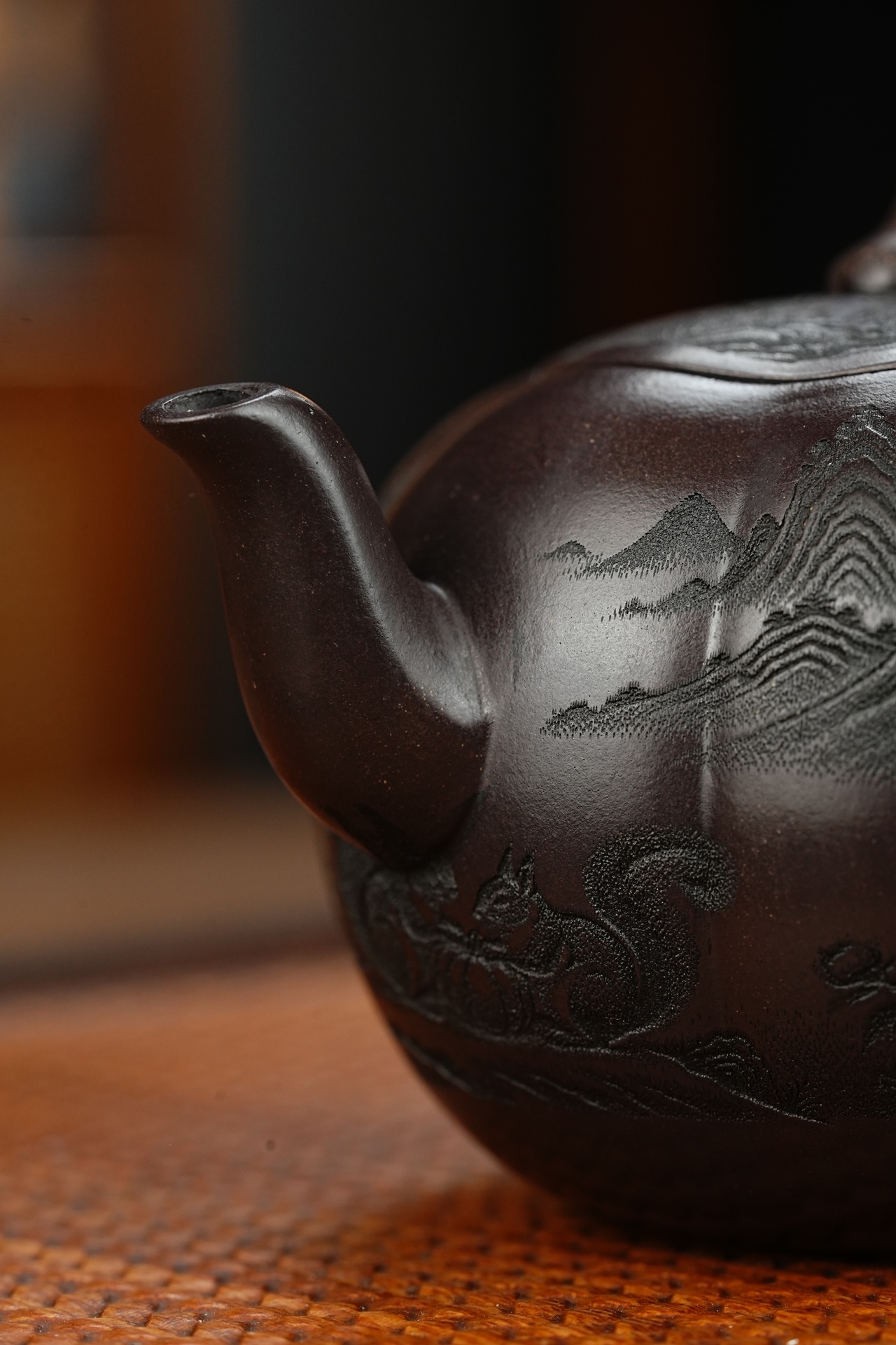 瓜趣宜兴紫砂壶原矿老紫泥泥料240CC Guaqu Yixing Zisha Teapot Original Ore Old Purple Clay Material 240CC