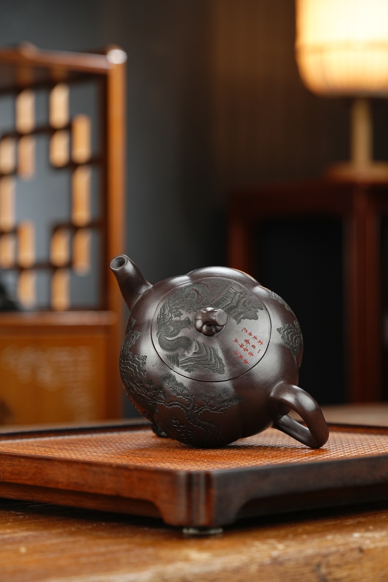瓜趣宜兴紫砂壶原矿老紫泥泥料240CC Guaqu Yixing Zisha Teapot Original Ore Old Purple Clay Material 240CC