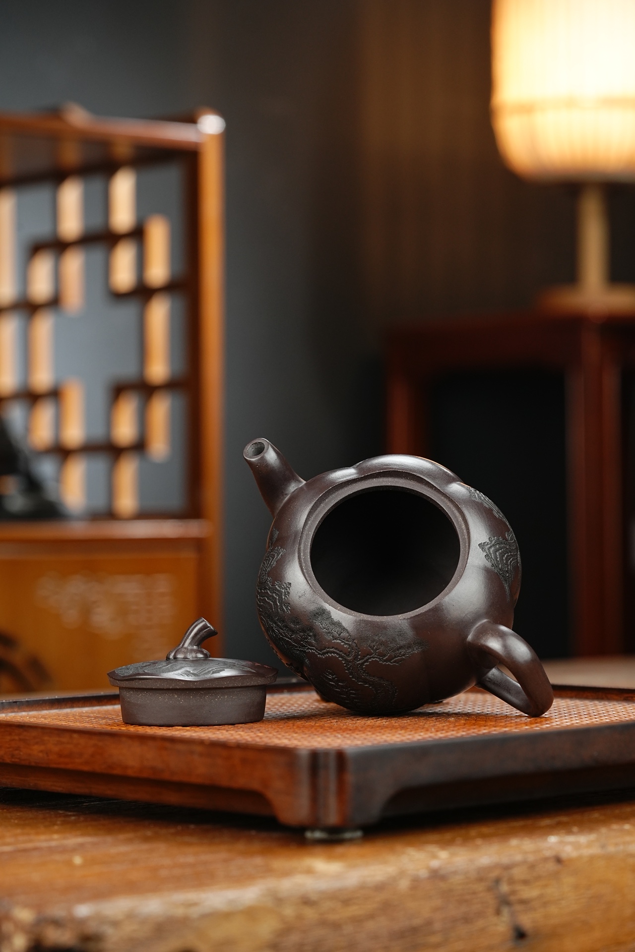 瓜趣宜兴紫砂壶原矿老紫泥泥料240CC Guaqu Yixing Zisha Teapot Original Ore Old Purple Clay Material 240CC