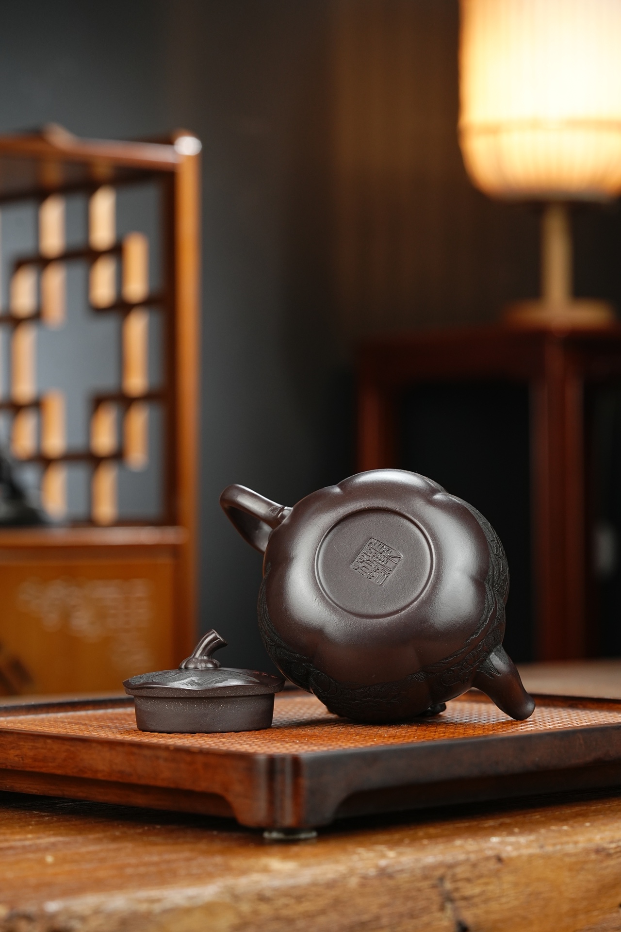 瓜趣宜兴紫砂壶原矿老紫泥泥料240CC Guaqu Yixing Zisha Teapot Original Ore Old Purple Clay Material 240CC