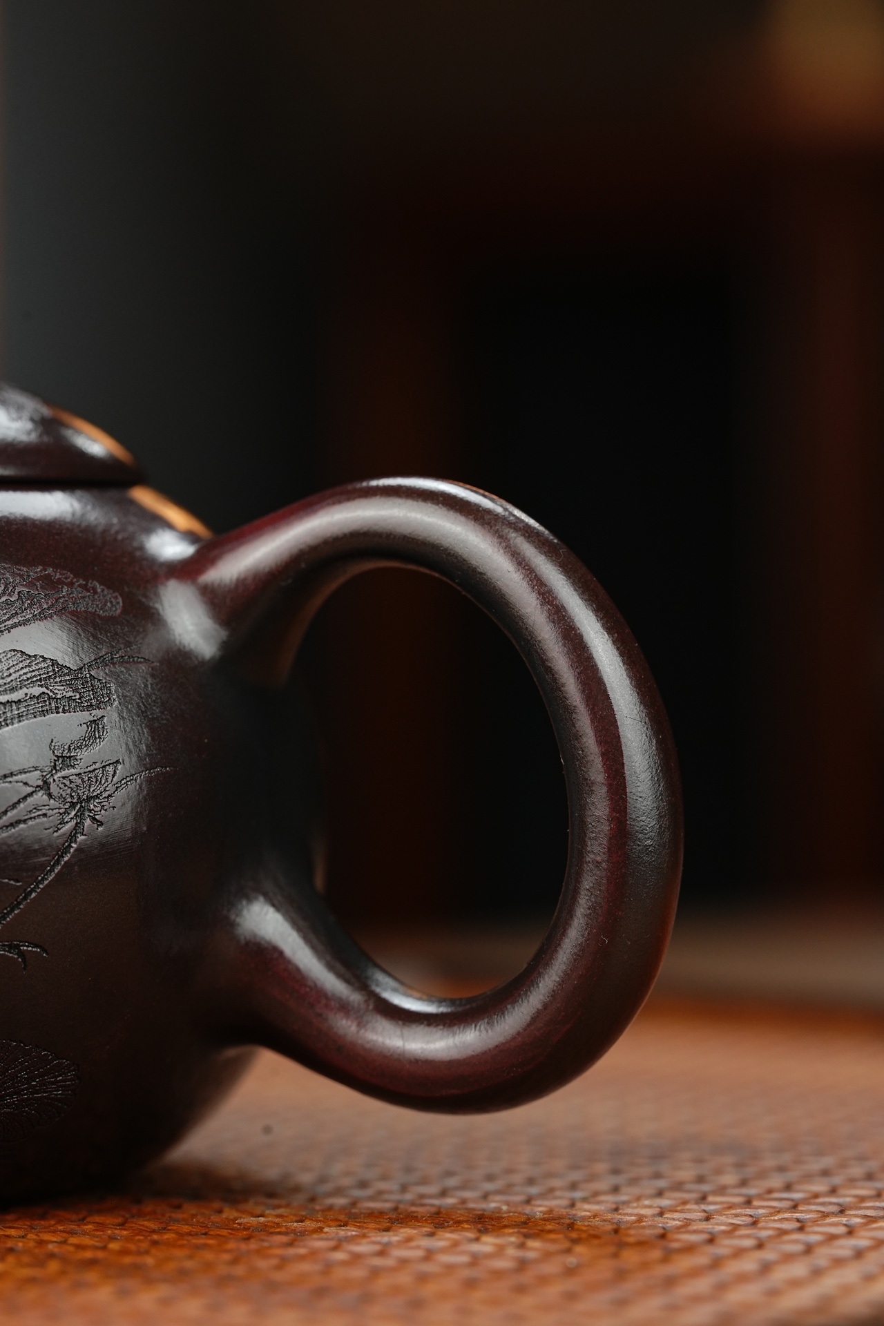 清风荷韵宜兴紫砂壶原矿石红泥料240CC Qingfeng He Yun Yixing Zisha Teapot Original Ore Red Clay 240CC