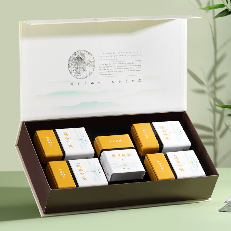 安吉白茶2026新茶特级明前绿茶礼盒装250g Anji White Tea 2026 New Tea Premium Pre-Qingming Green Tea Gift Box 250g（8.8oz）
