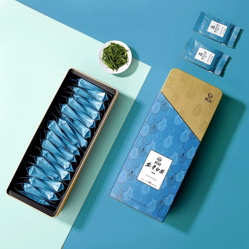安吉白茶2026新茶特级明前绿茶独立包装礼盒装3.3g*30*2（198g） Anji White Tea 2026 New Tea Premium Pre-Qingming Green Tea Individually Packaged Gift Box 3.3g*30*2 (198g 7oz)