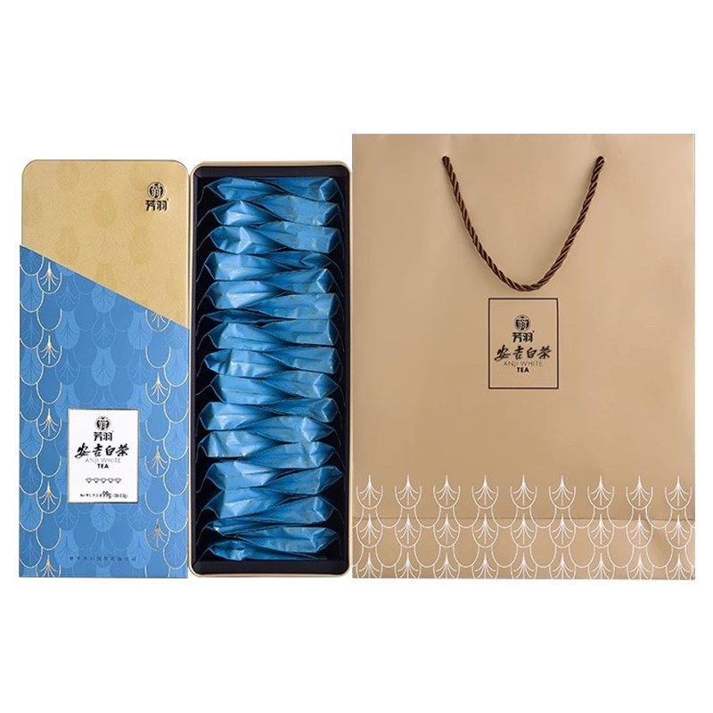 安吉白茶2026新茶特级明前绿茶独立包装礼盒装3.3g*30*2（198g） Anji White Tea 2026 New Tea Premium Pre-Qingming Green Tea Individually Packaged Gift Box 3.3g*30*2 (198g 7oz)