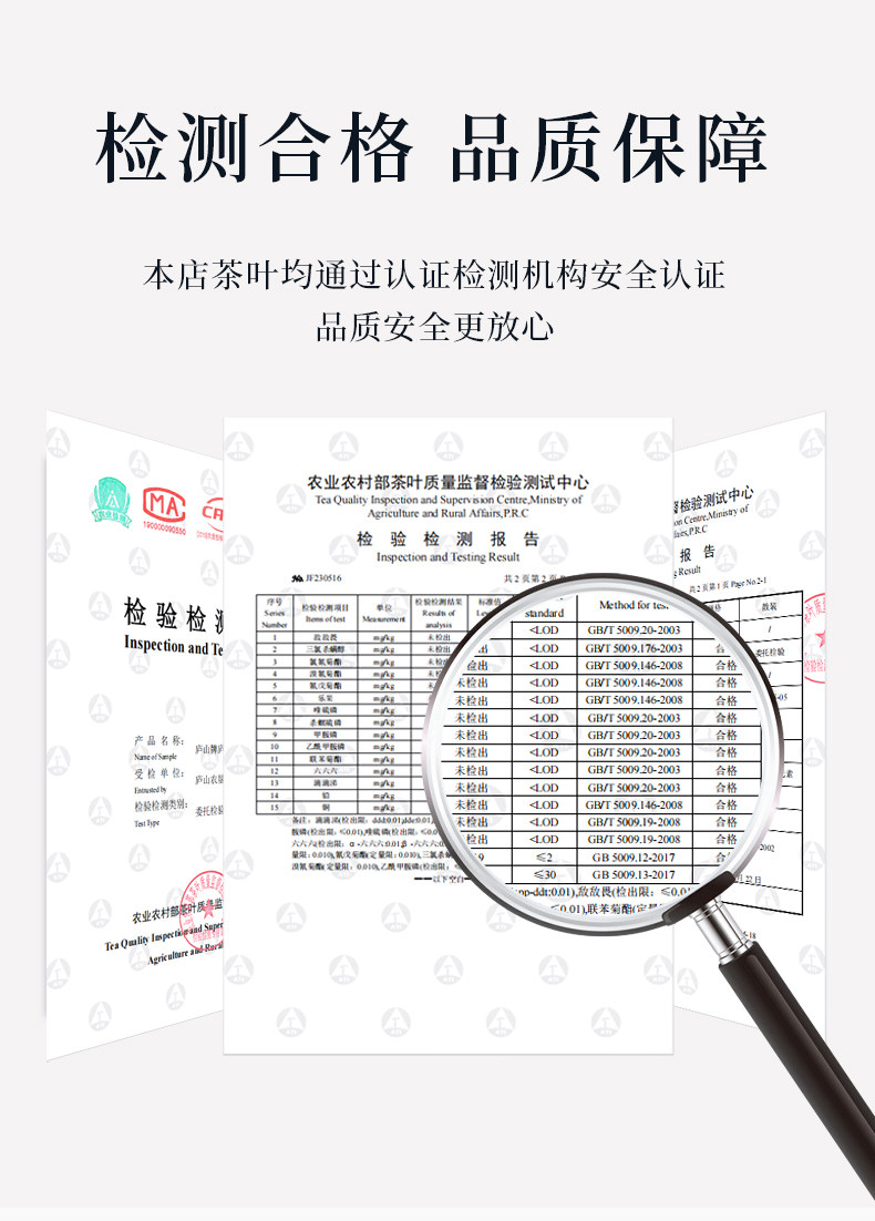 2026清明前一级庐山云雾茶叶礼盒装50g*2 （100g） 2026 Qingming Preceding First Grade Lushan Cloud Mist Tea Gift Box 50g*2 (100g 3.5oz）