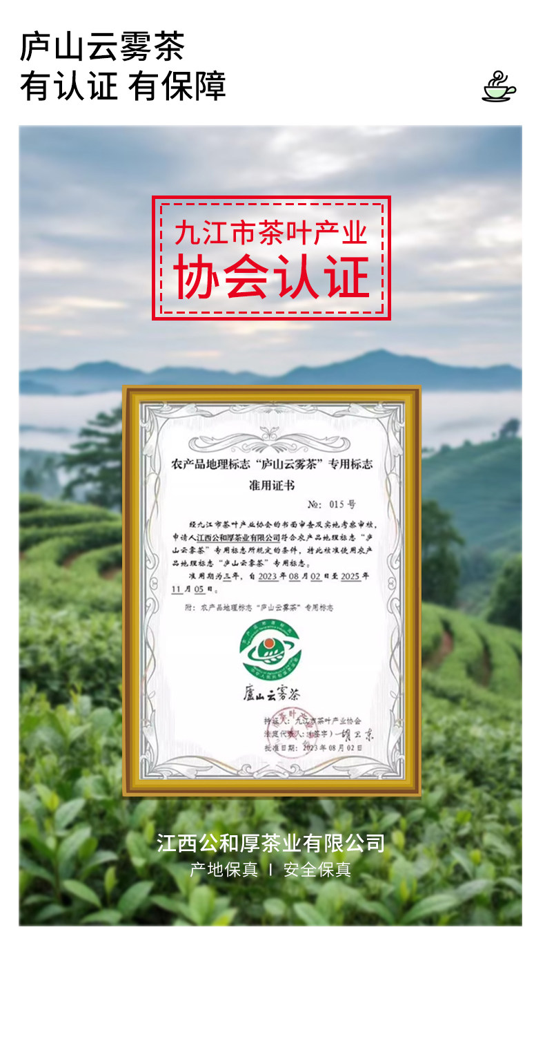 2026雨前一级庐山云雾茶独立包装礼盒装22*5g  2026 Pre-Rain First Grade Lushan Cloud and Mist Tea Independent Packaging Gift Box 22*5g（110g 3.9oz）