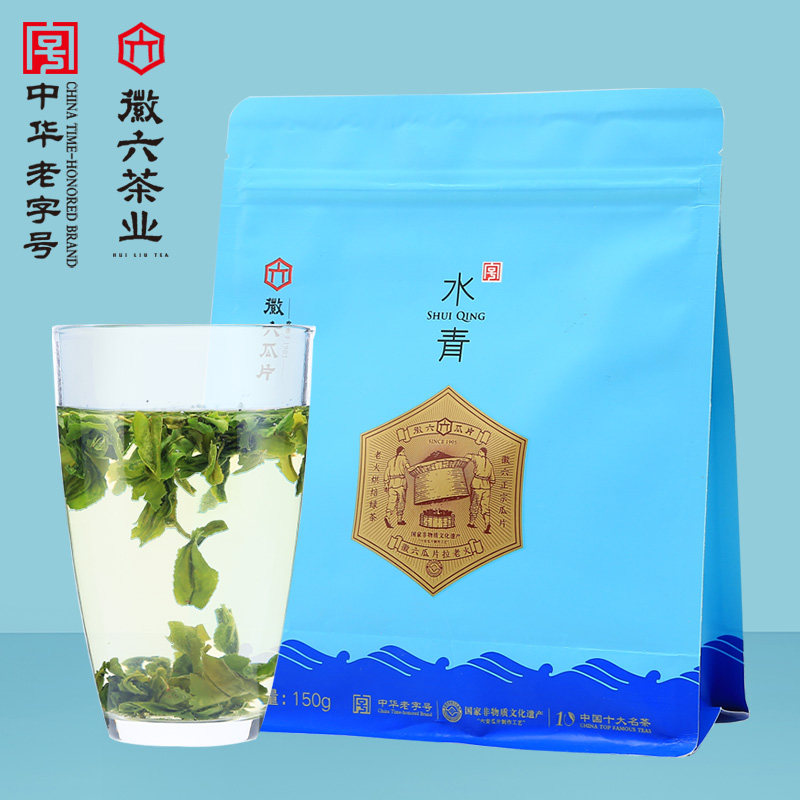 2026徽六牌一级雨前六安瓜片绿茶袋装150g  2026 Hui Liu Brand First Grade Pre-Rain Liu An Gua Pian Green Tea, Bagged, 150g（5.3oz）