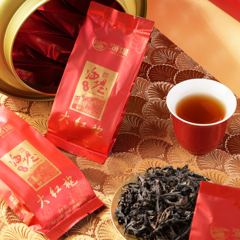 2026海堤茶叶牌特级大红袍乌龙茶罐装300g  2026 Haidi Tea Brand Premium Dahongpao Oolong Tea, Canned, 300g（10.6oz）