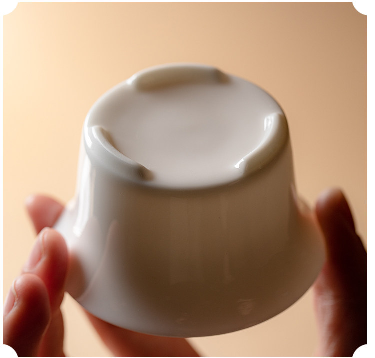 荷花茶漏羊脂玉德化白瓷过滤茶渍茶道配件 Lotus Tea Strainer, Mutton Fat Jade, Dehua White Porcelain, Tea Stain Filtration, Tea Ceremony Accessories