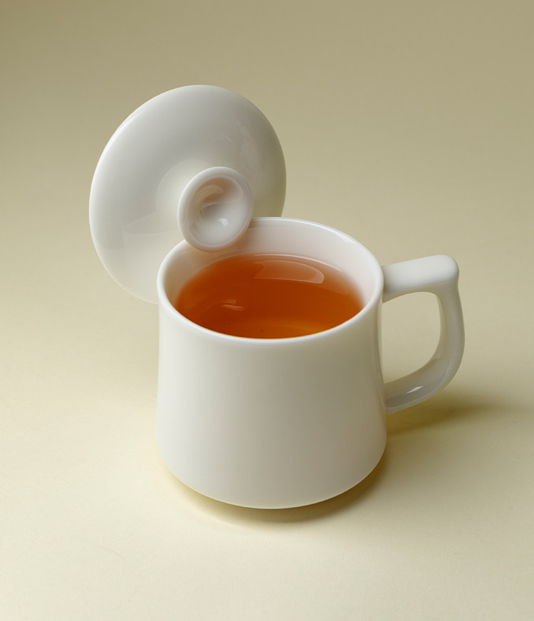 百川羊脂玉德化白瓷手工制作马克杯400ML Baichuan Mutton Fat Jade Dehua White Porcelain Handmade Mug 400ML