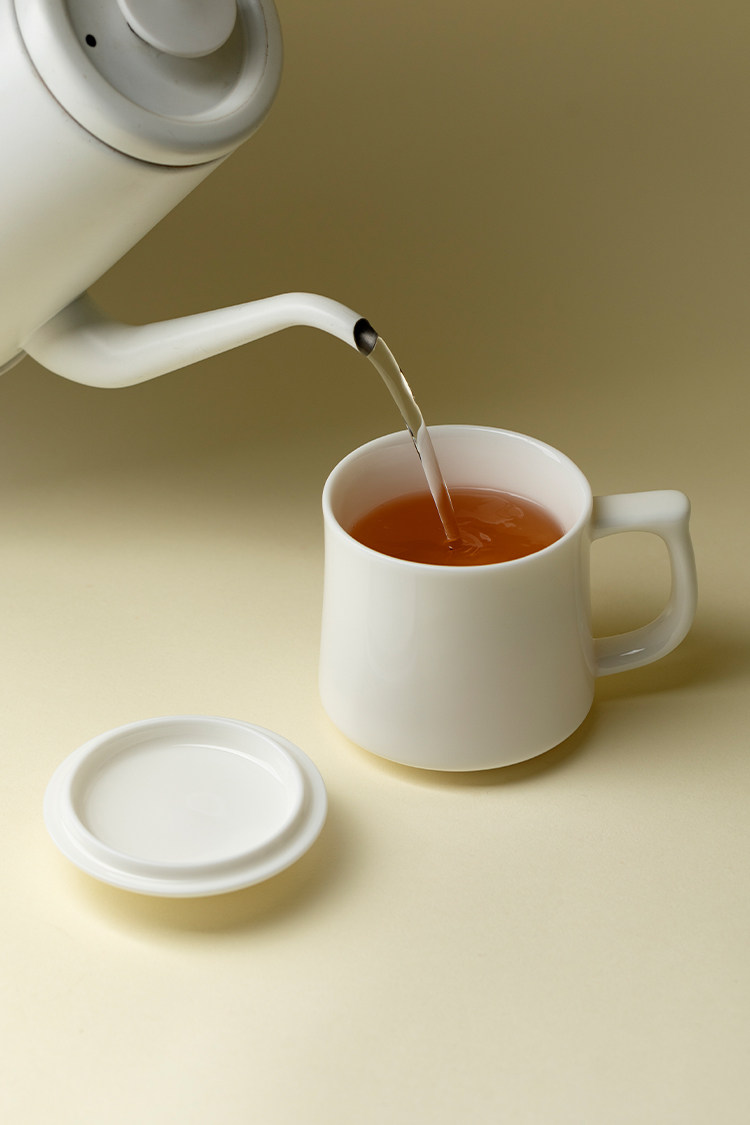 百川羊脂玉德化白瓷手工制作马克杯400ML Baichuan Mutton Fat Jade Dehua White Porcelain Handmade Mug 400ML